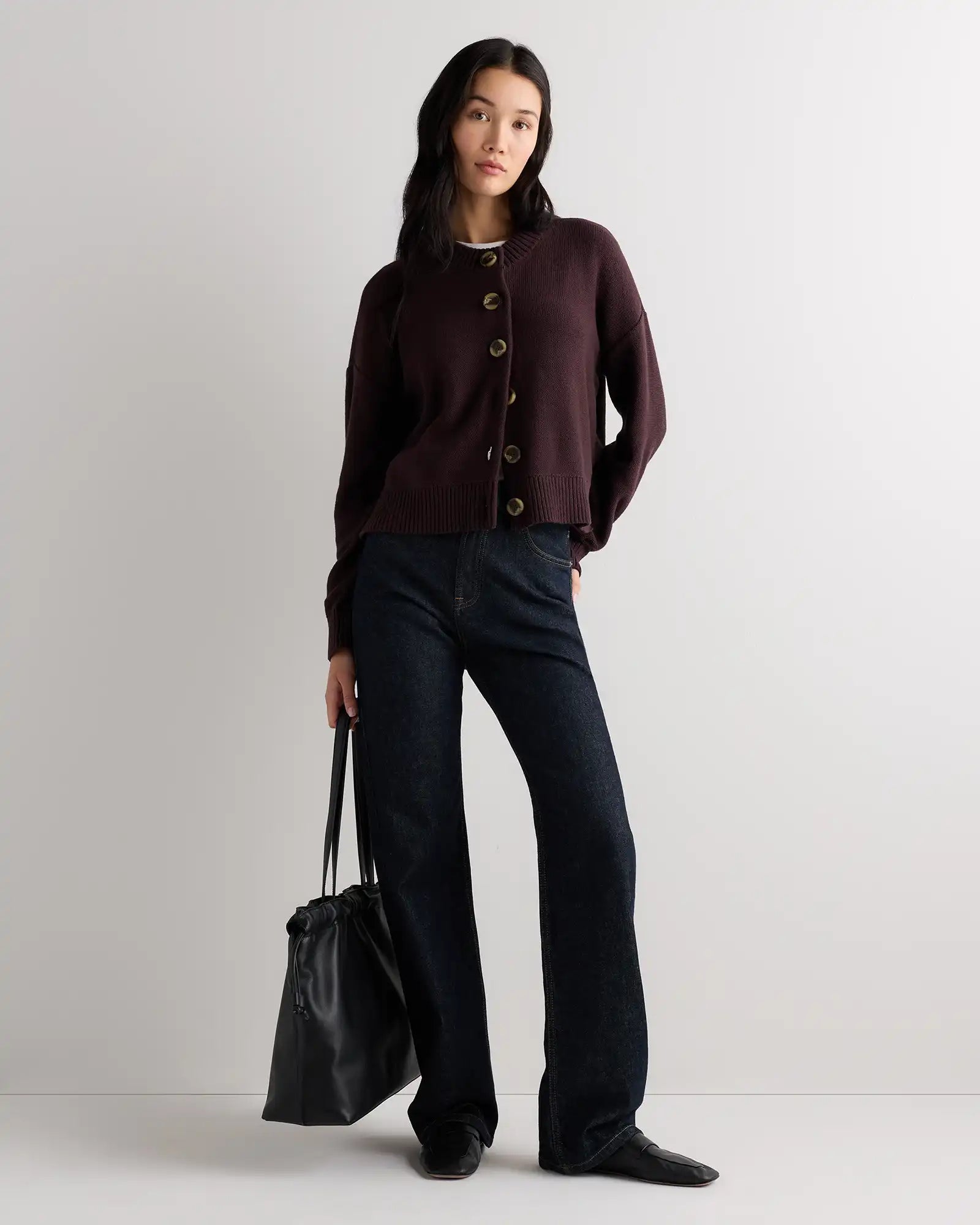 100% Organic Cotton Cropped Cardigan