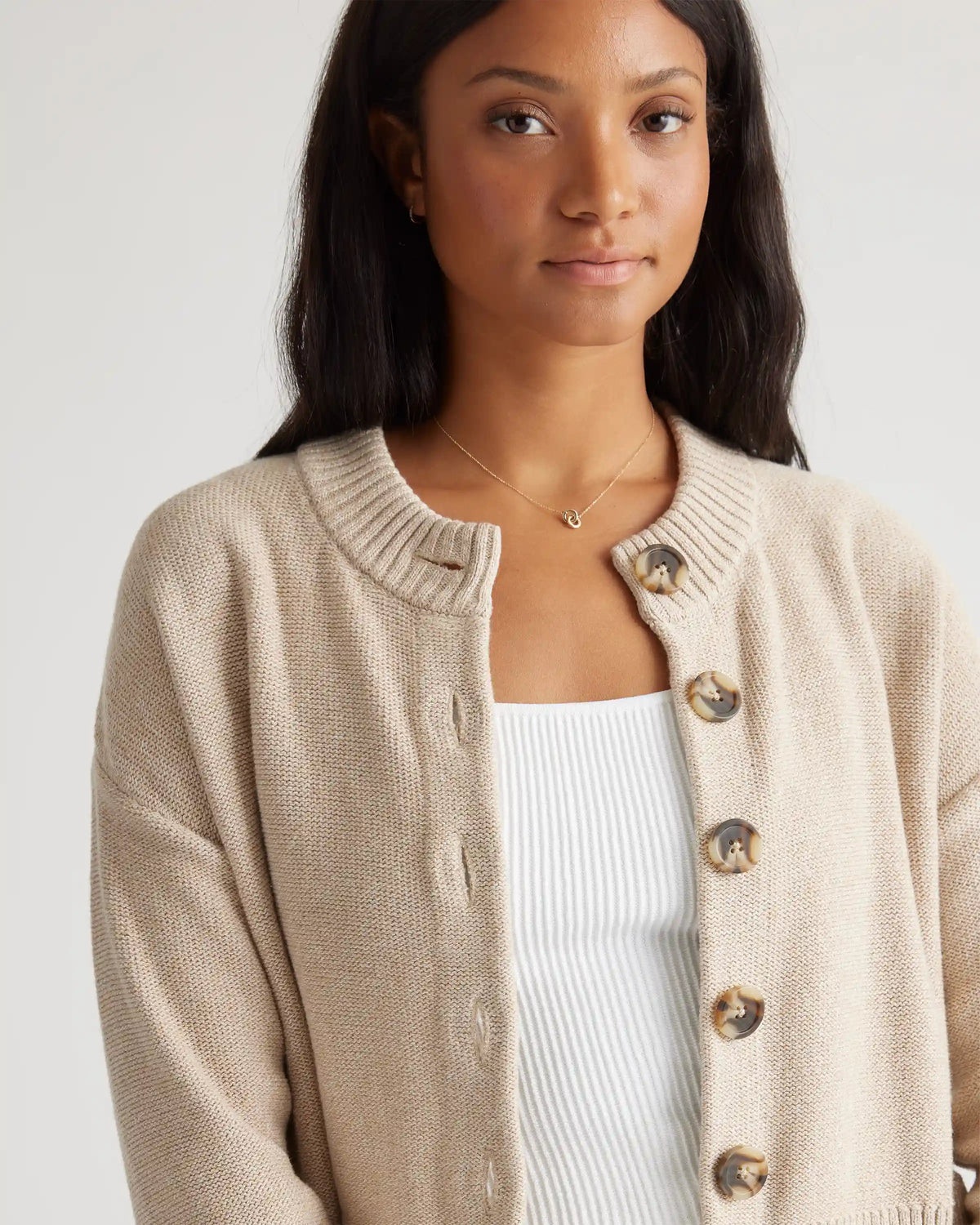 100% Organic Cotton Cropped Cardigan