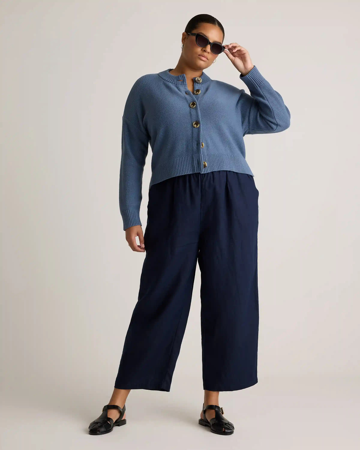 100% Organic Cotton Cropped Cardigan
