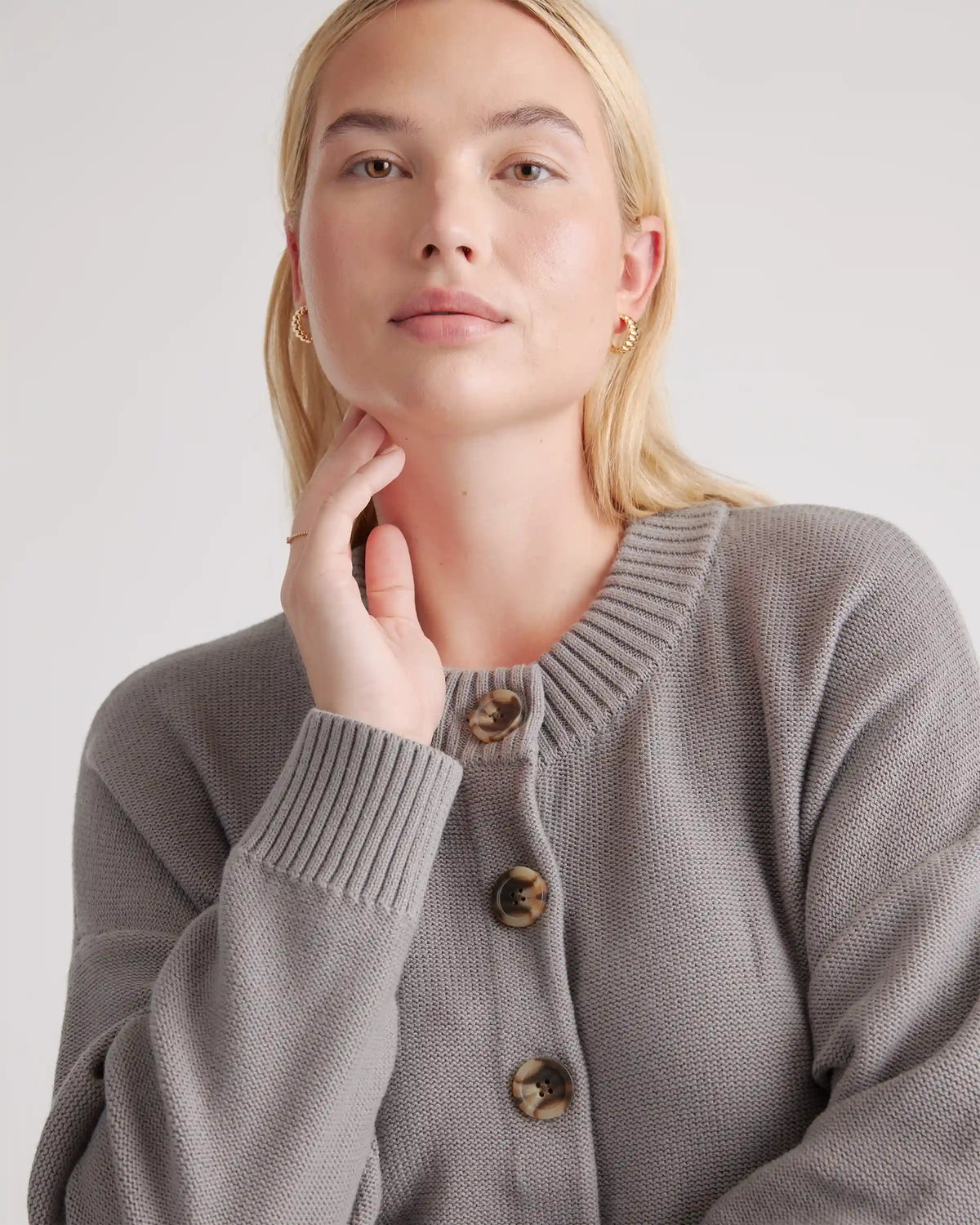 100% Organic Cotton Cropped Cardigan