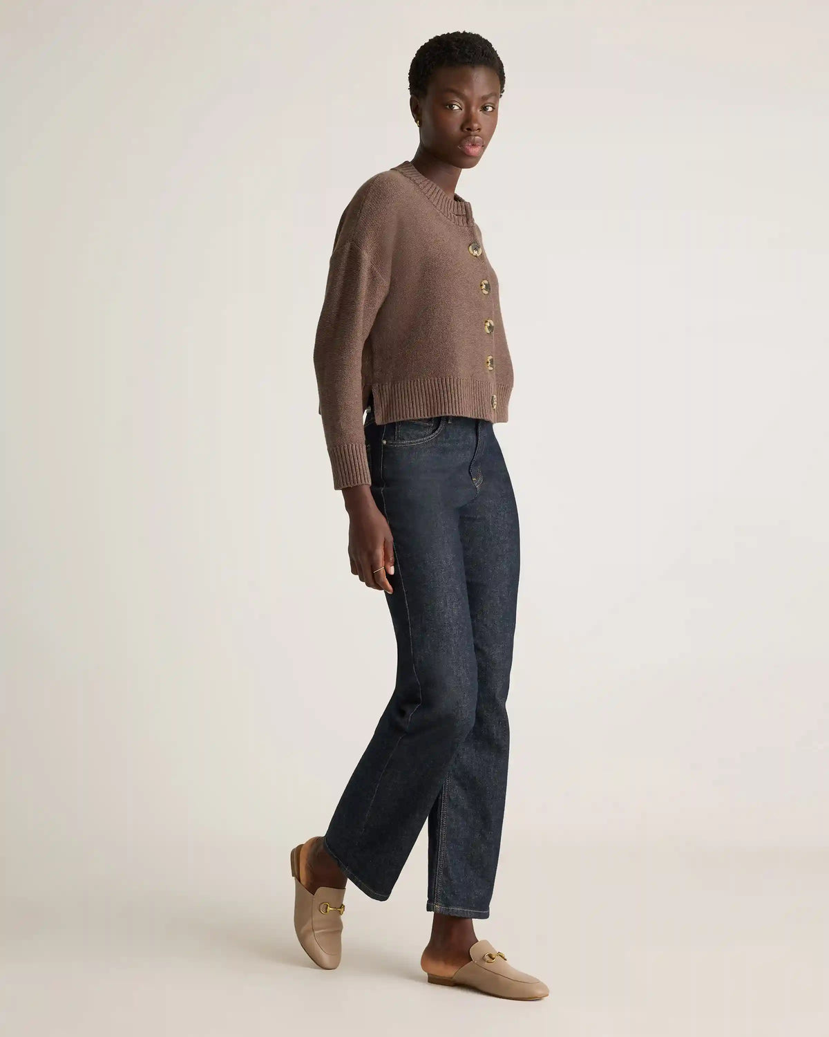 100% Organic Cotton Cropped Cardigan