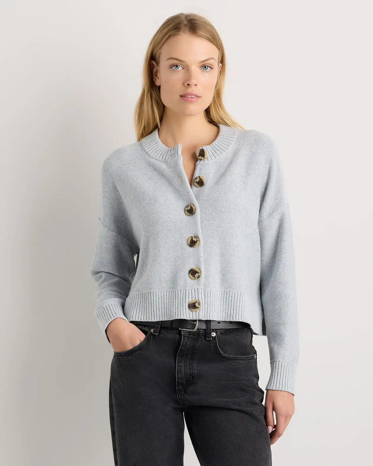 100% Organic Cotton Cropped Cardigan