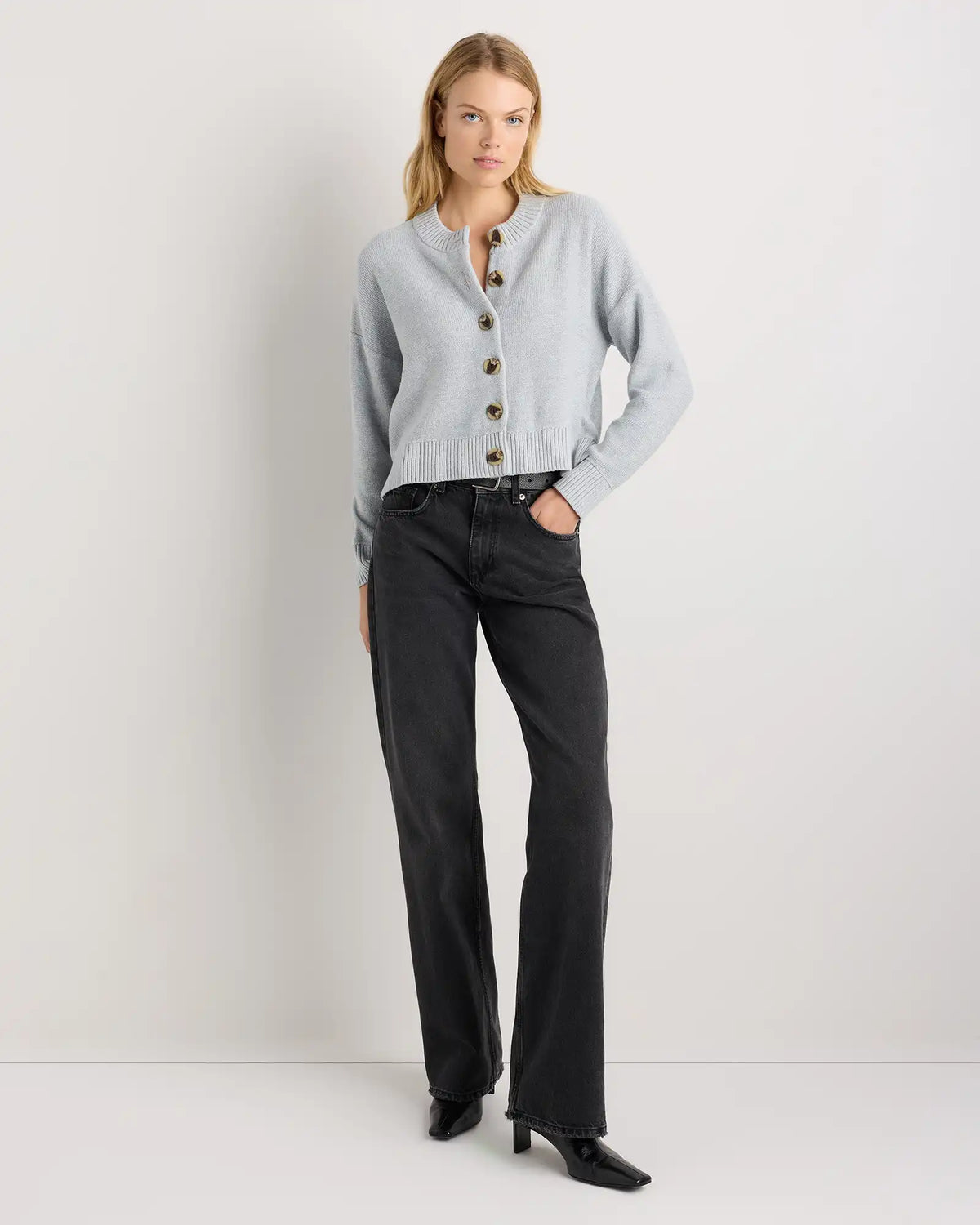 100% Organic Cotton Cropped Cardigan