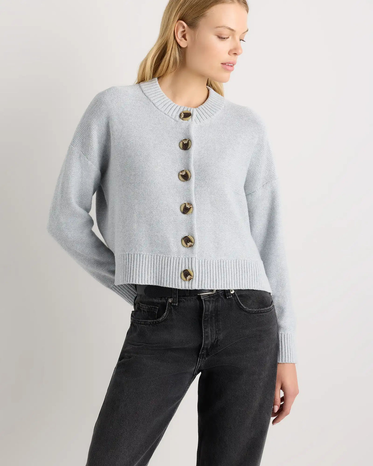 100% Organic Cotton Cropped Cardigan