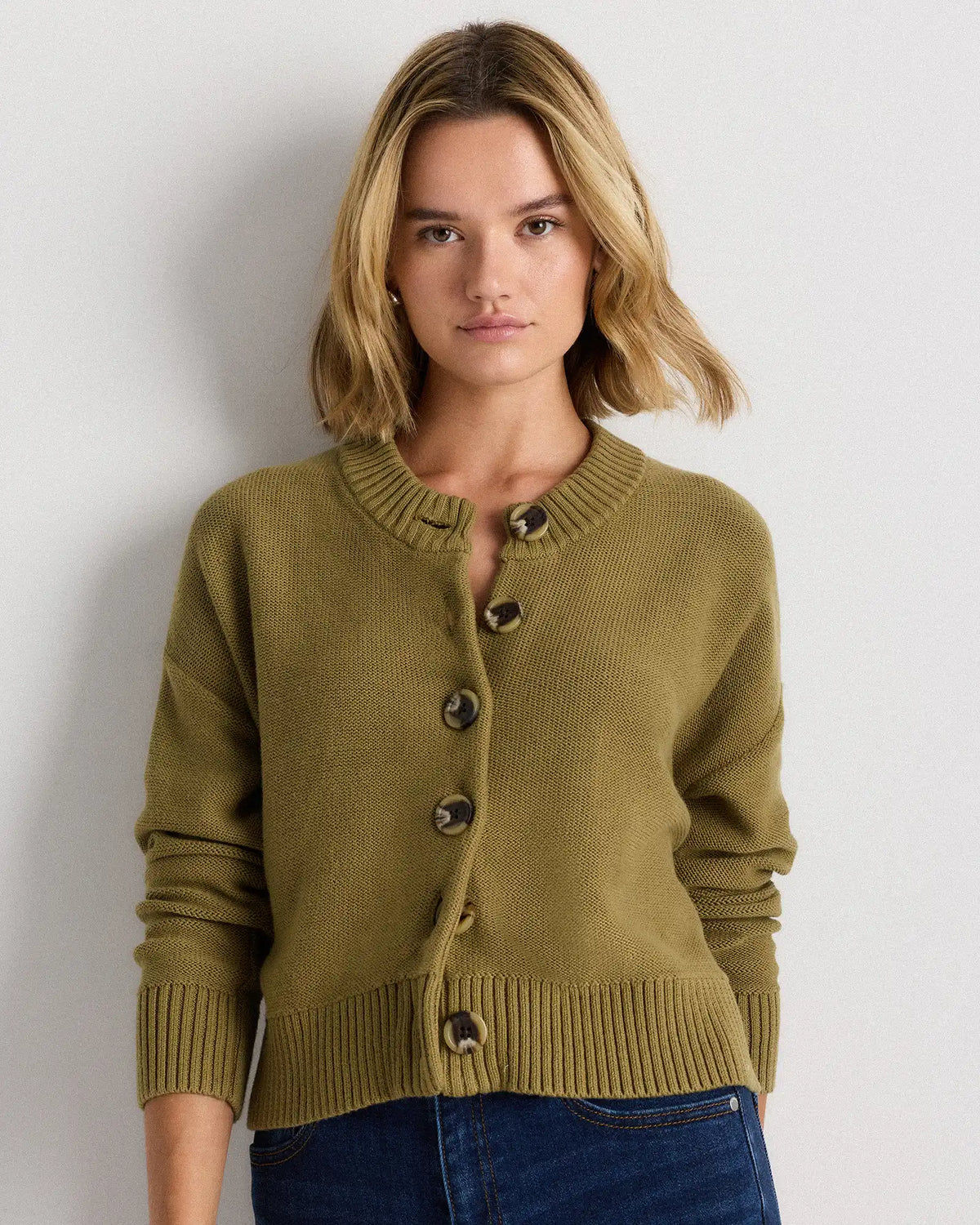100% Organic Cotton Cropped Cardigan
