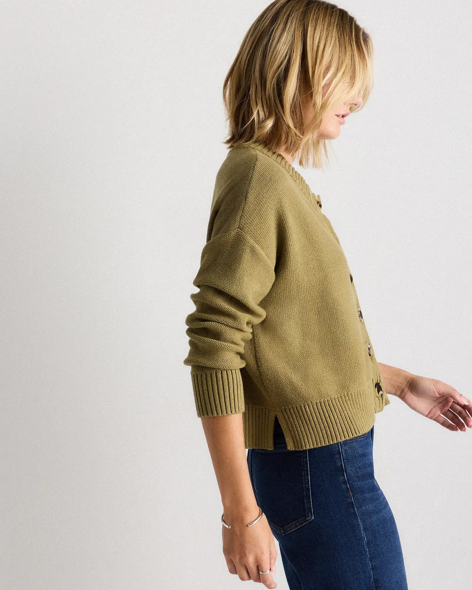 100% Organic Cotton Cropped Cardigan