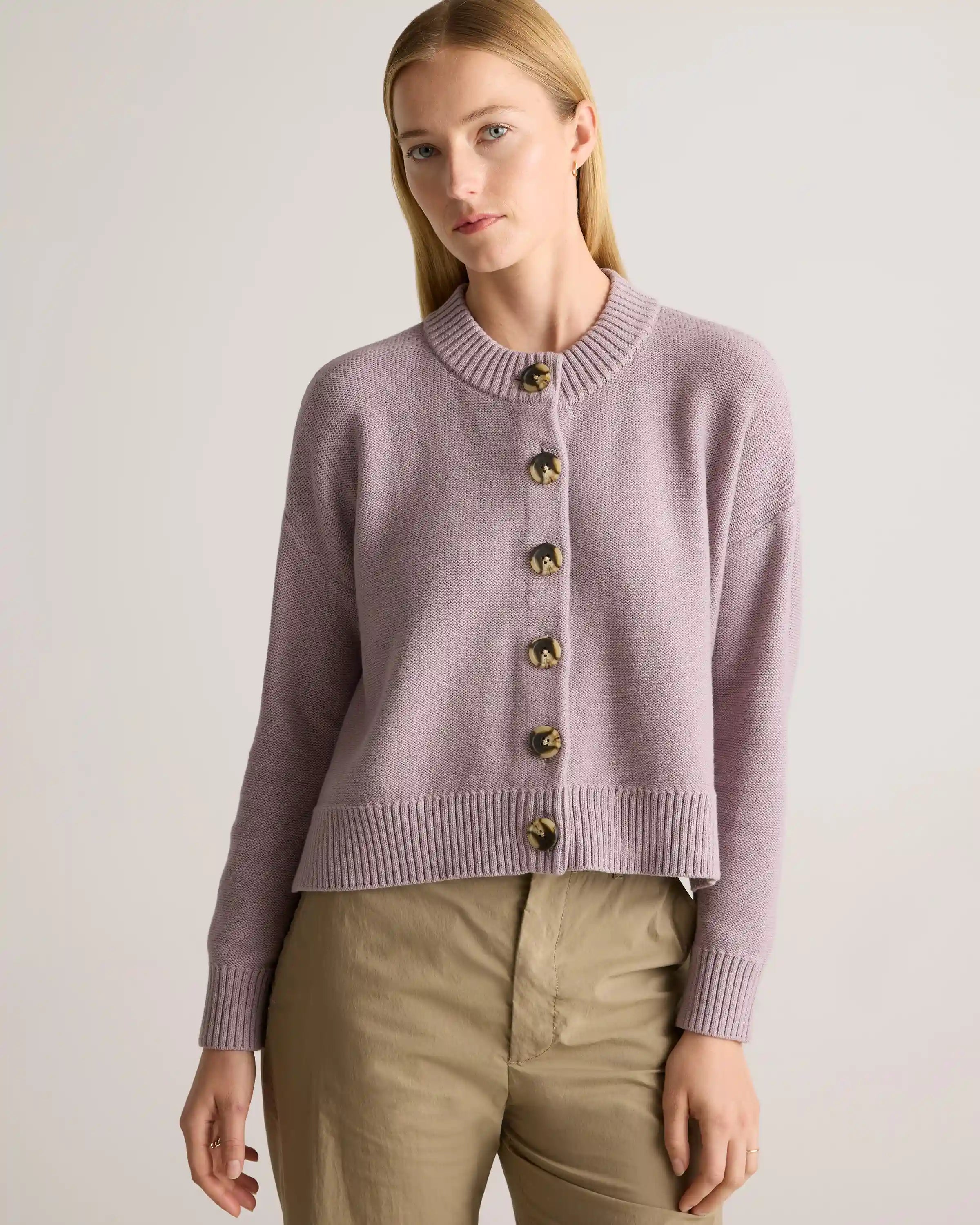 100% Organic Cotton Cropped Cardigan