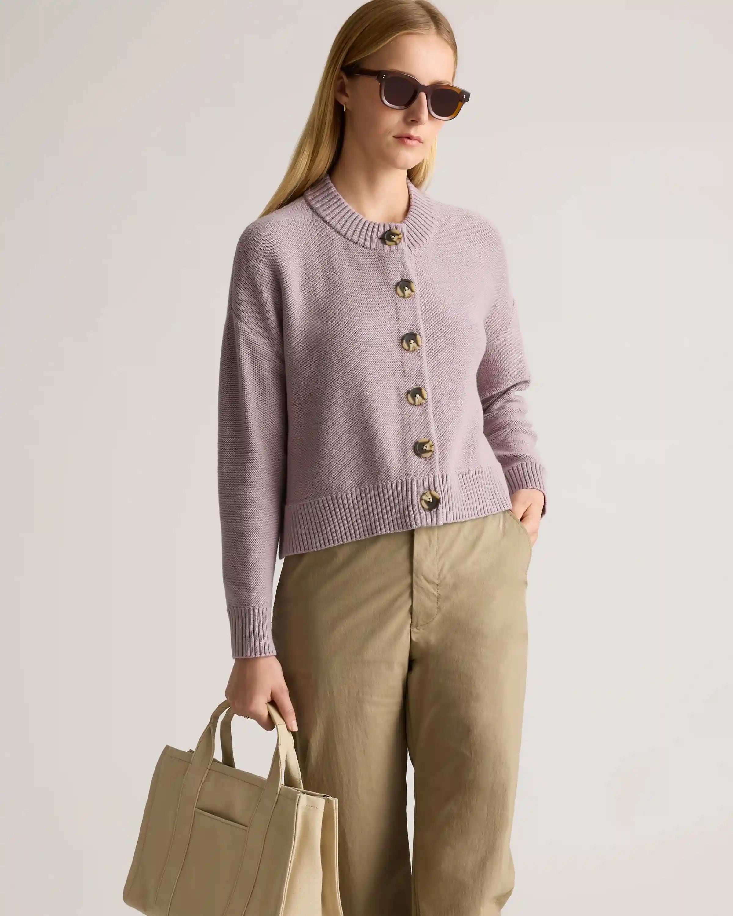 100% Organic Cotton Cropped Cardigan