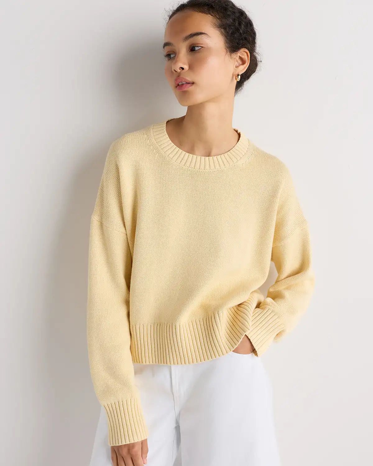 100% Organic Cotton Boyfriend Crew Sweater