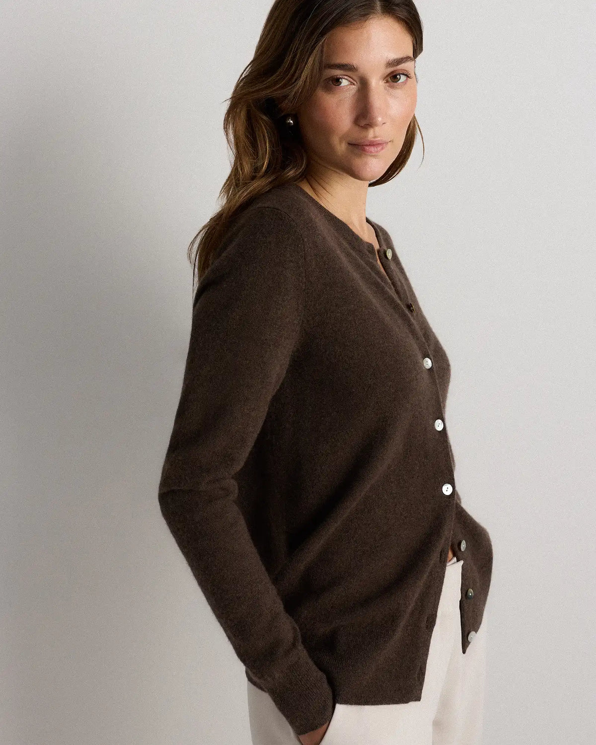 Mongolian Cashmere Cardigan Sweater