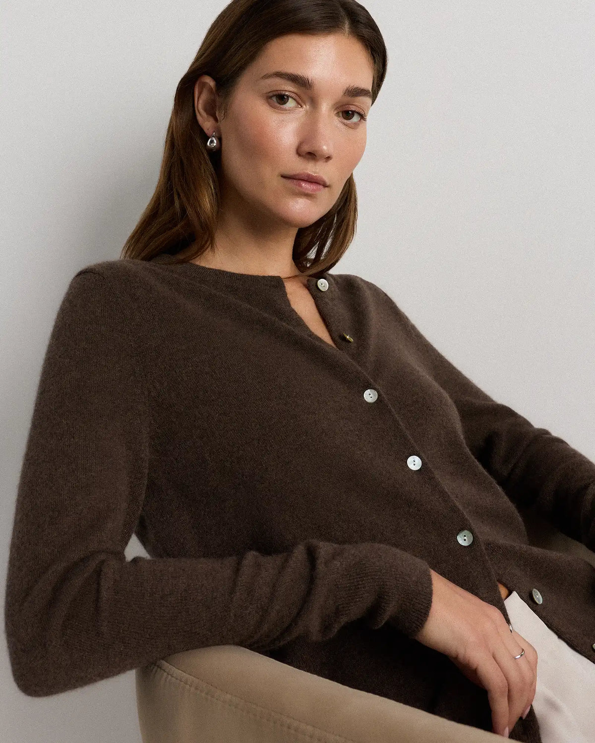 Mongolian Cashmere Cardigan Sweater