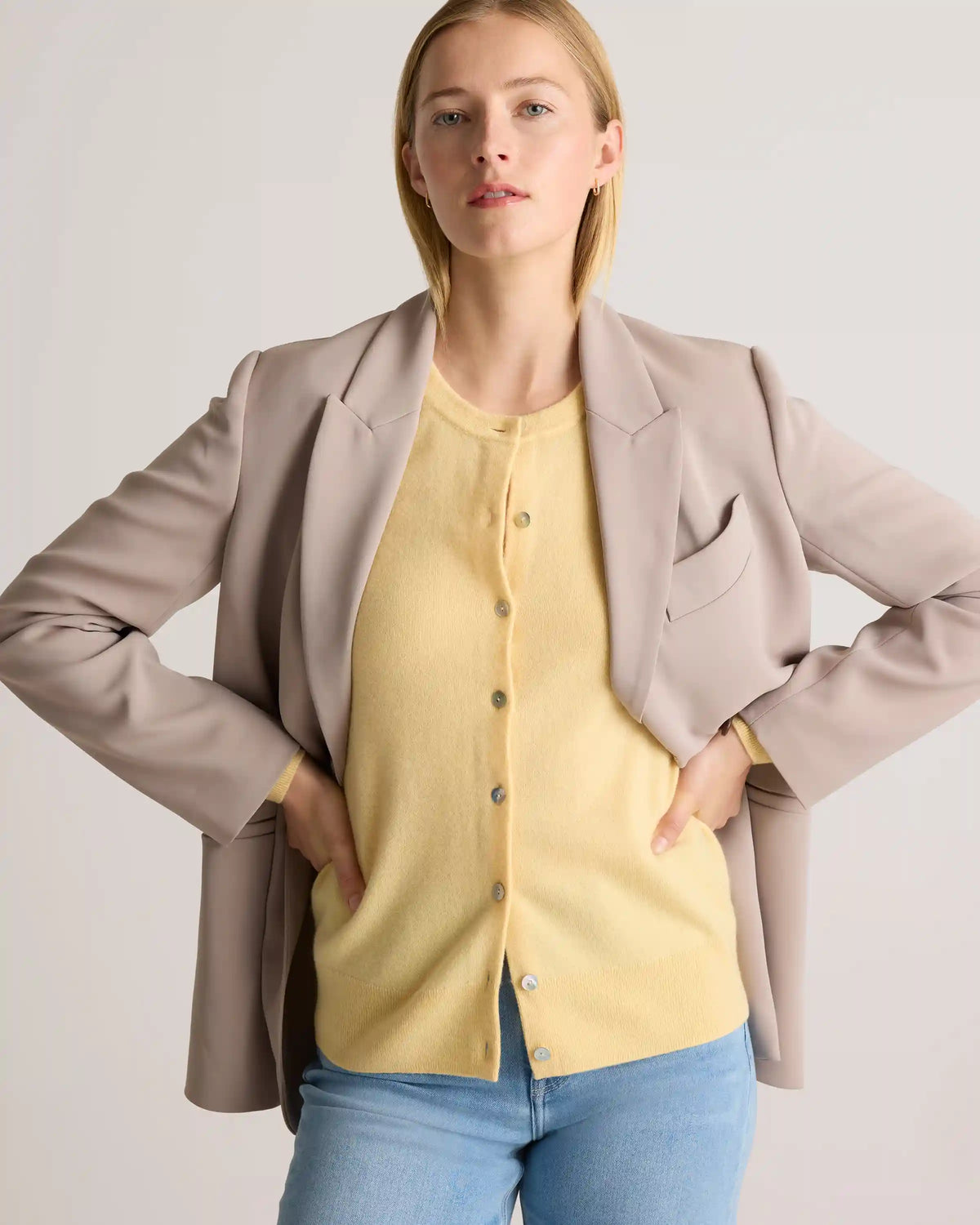 Mongolian Cashmere Cardigan Sweater