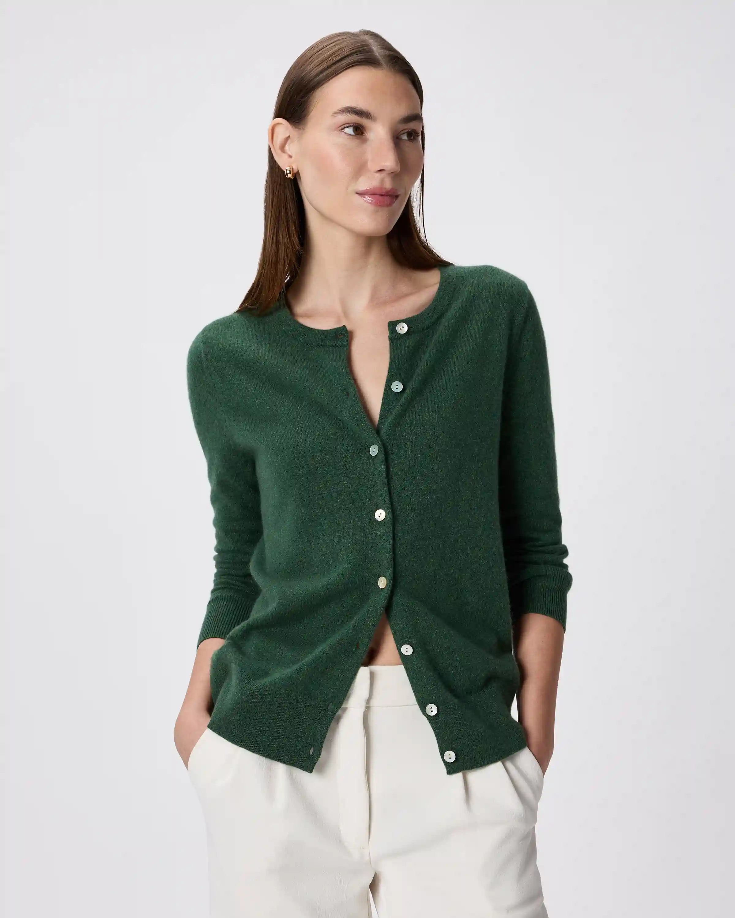 Mongolian Cashmere Cardigan Sweater