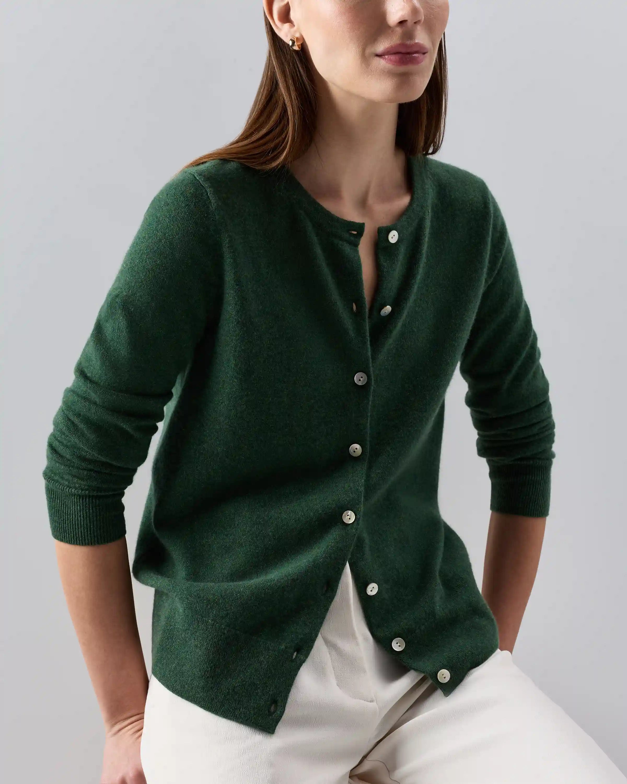 Mongolian Cashmere Cardigan Sweater