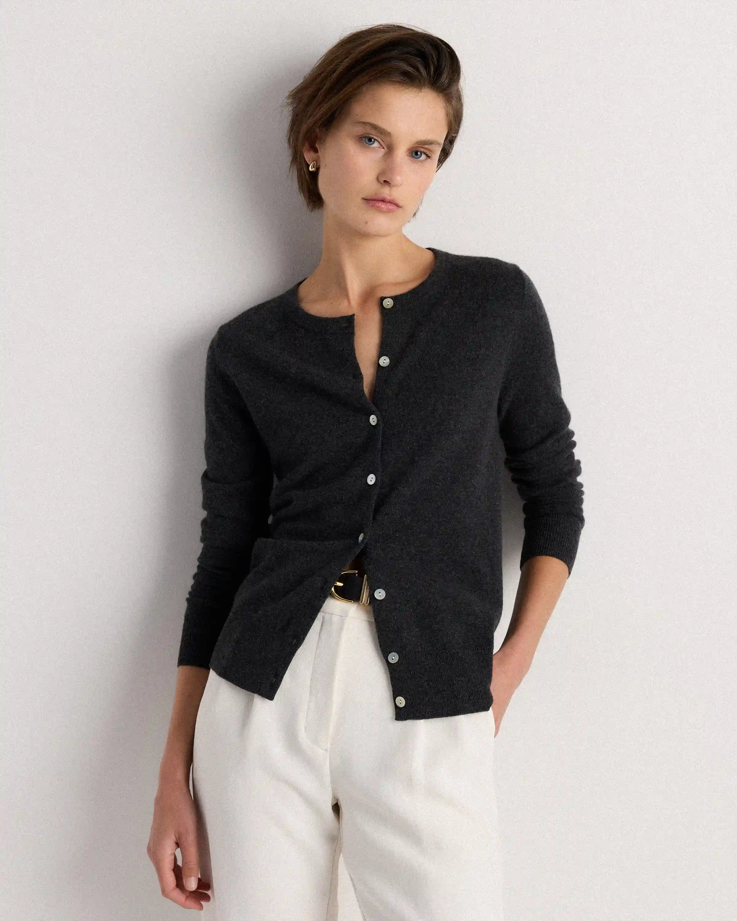 Mongolian Cashmere Cardigan Sweater