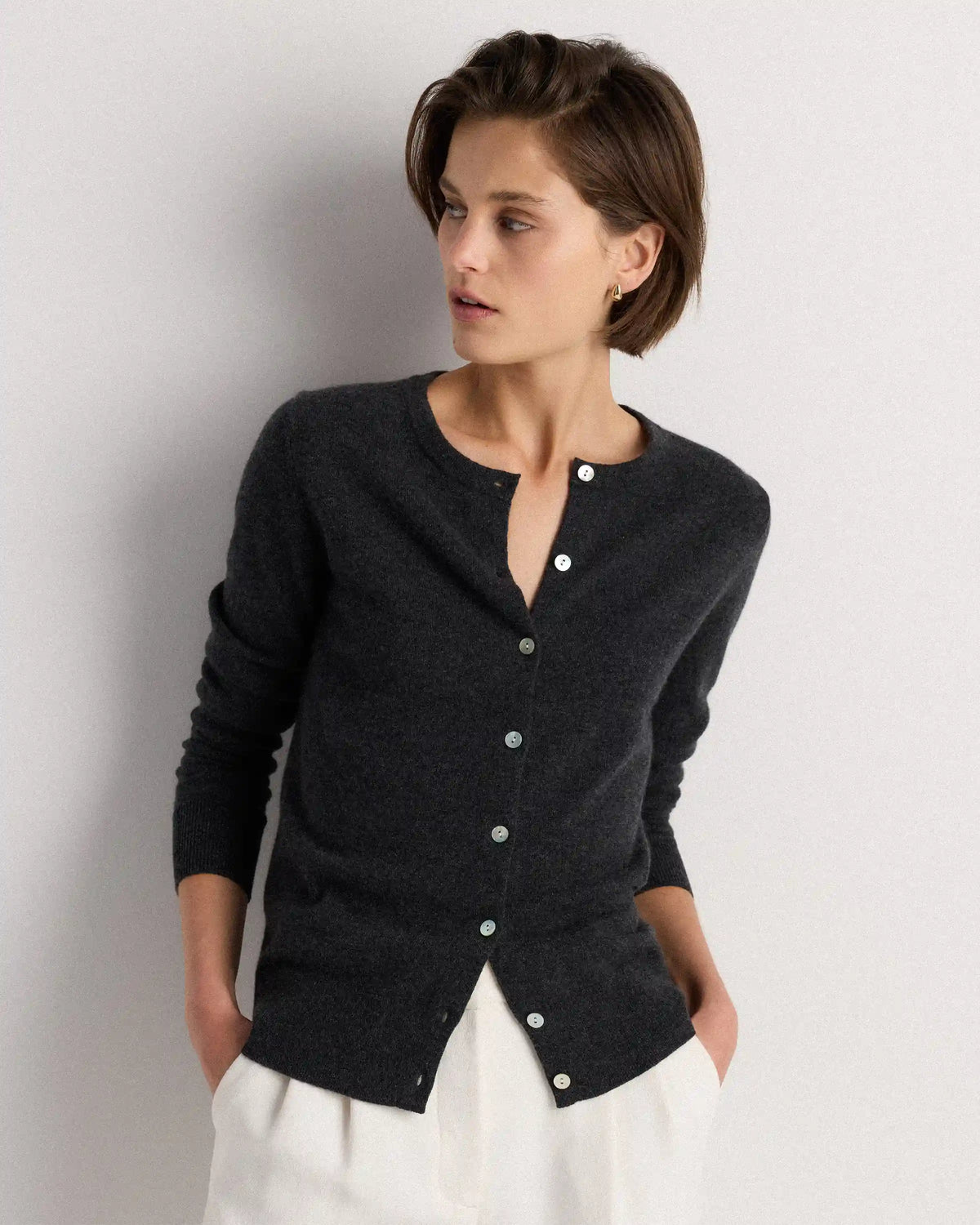Mongolian Cashmere Cardigan Sweater