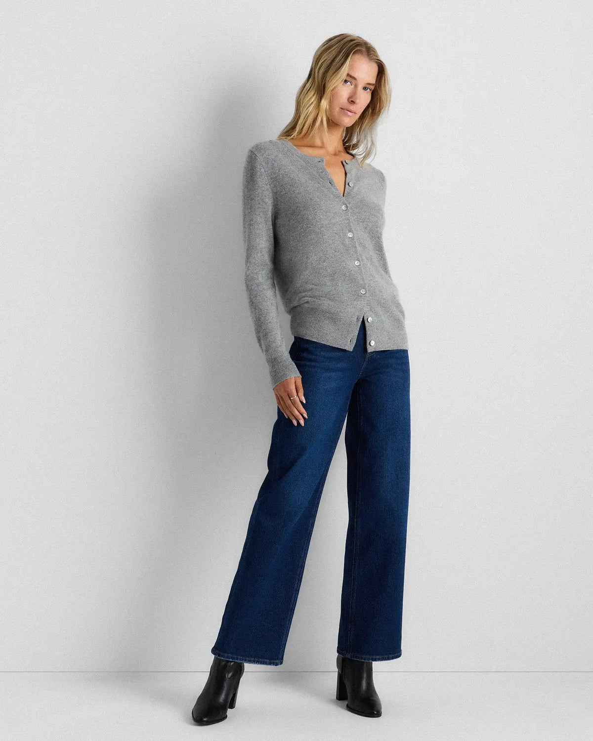 Mongolian Cashmere Cardigan Sweater