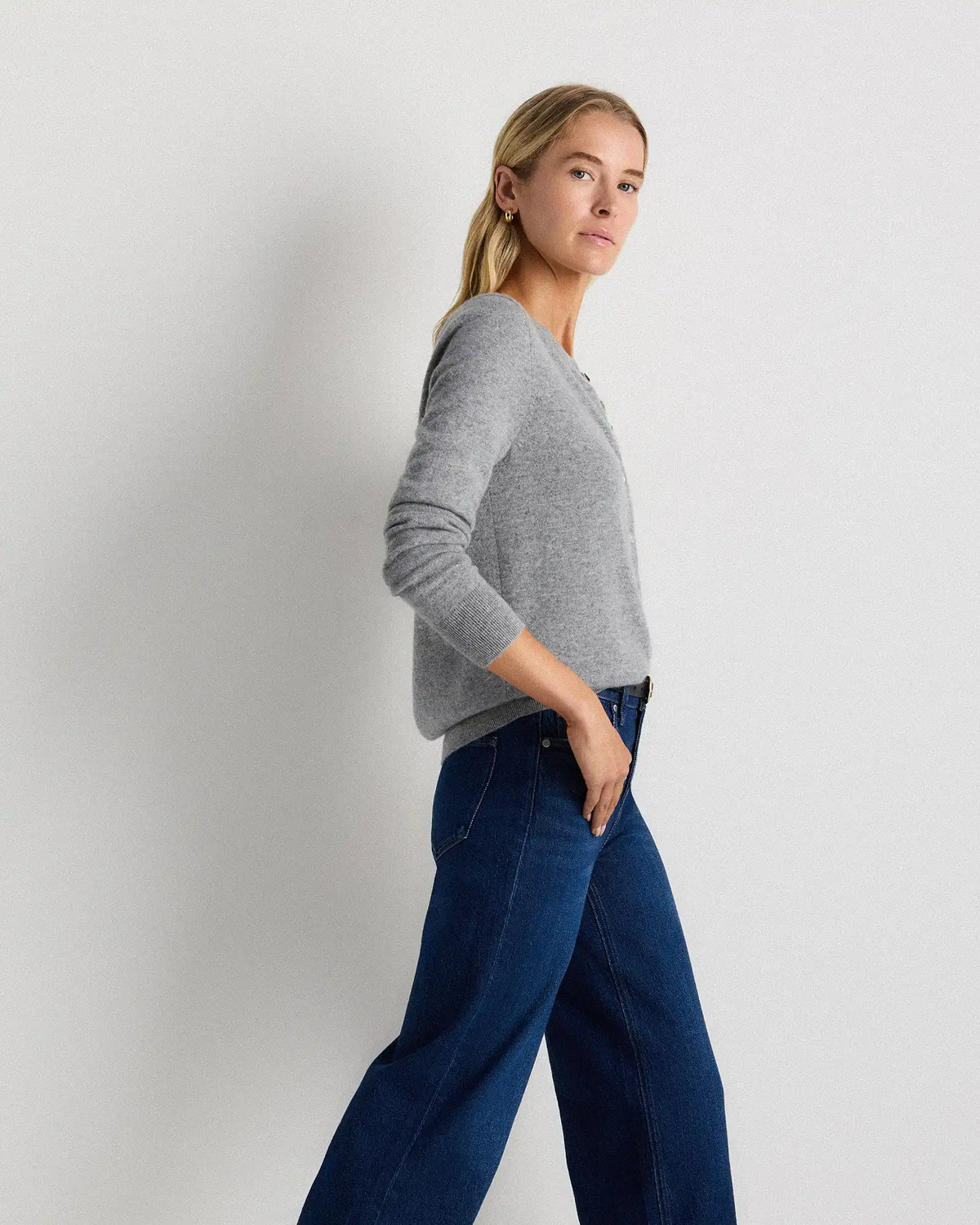 Mongolian Cashmere Cardigan Sweater