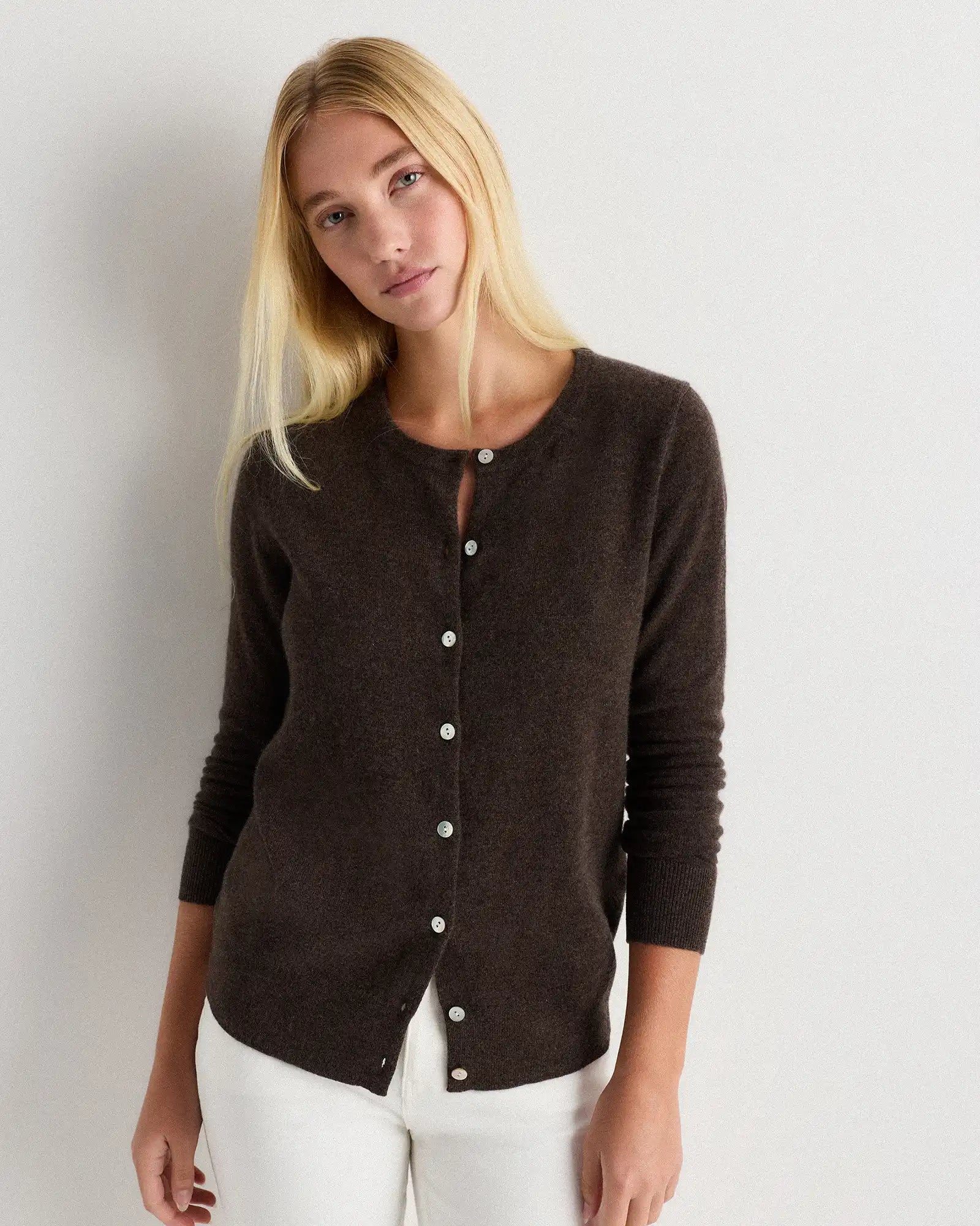 Mongolian Cashmere Cardigan Sweater