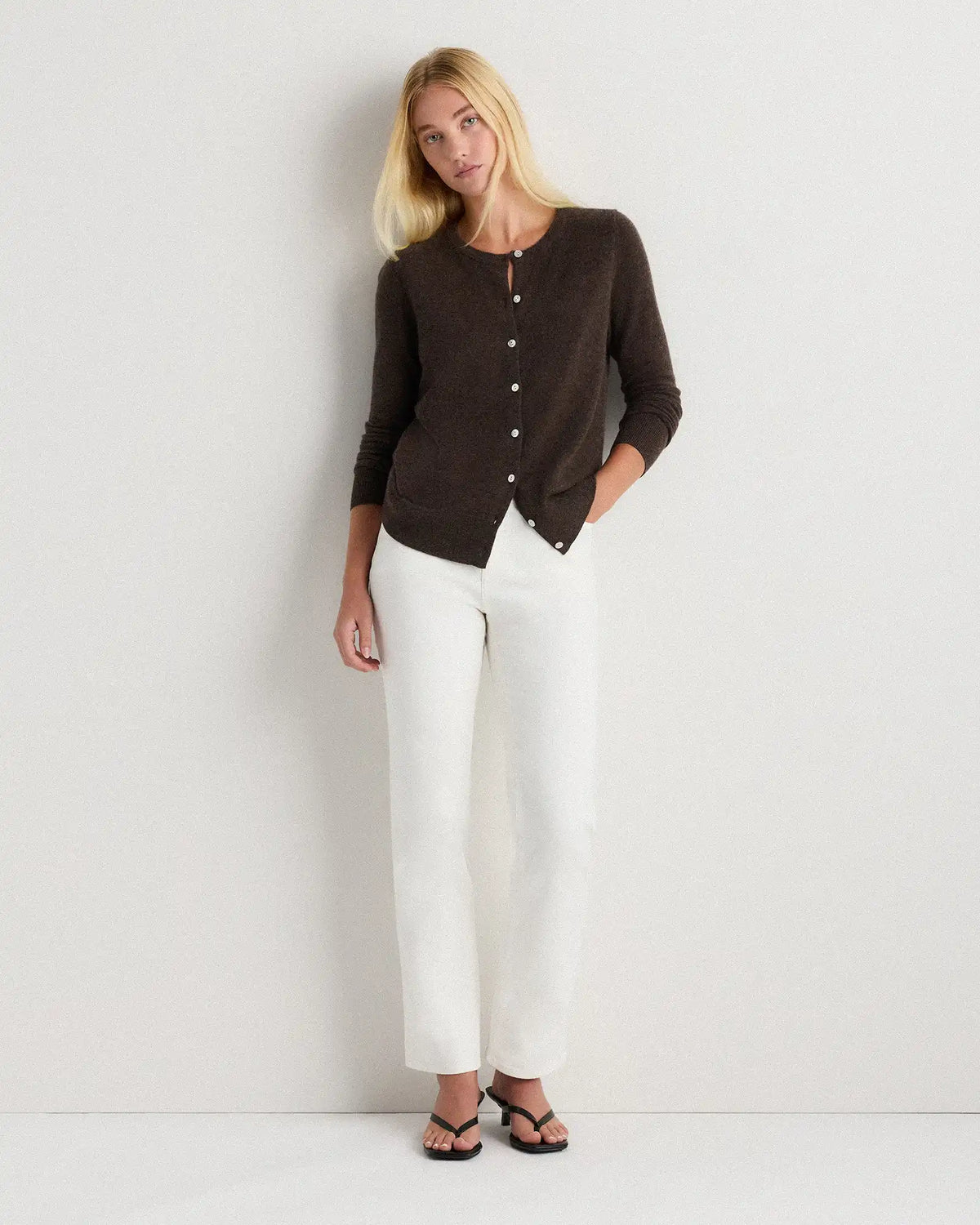 Mongolian Cashmere Cardigan Sweater