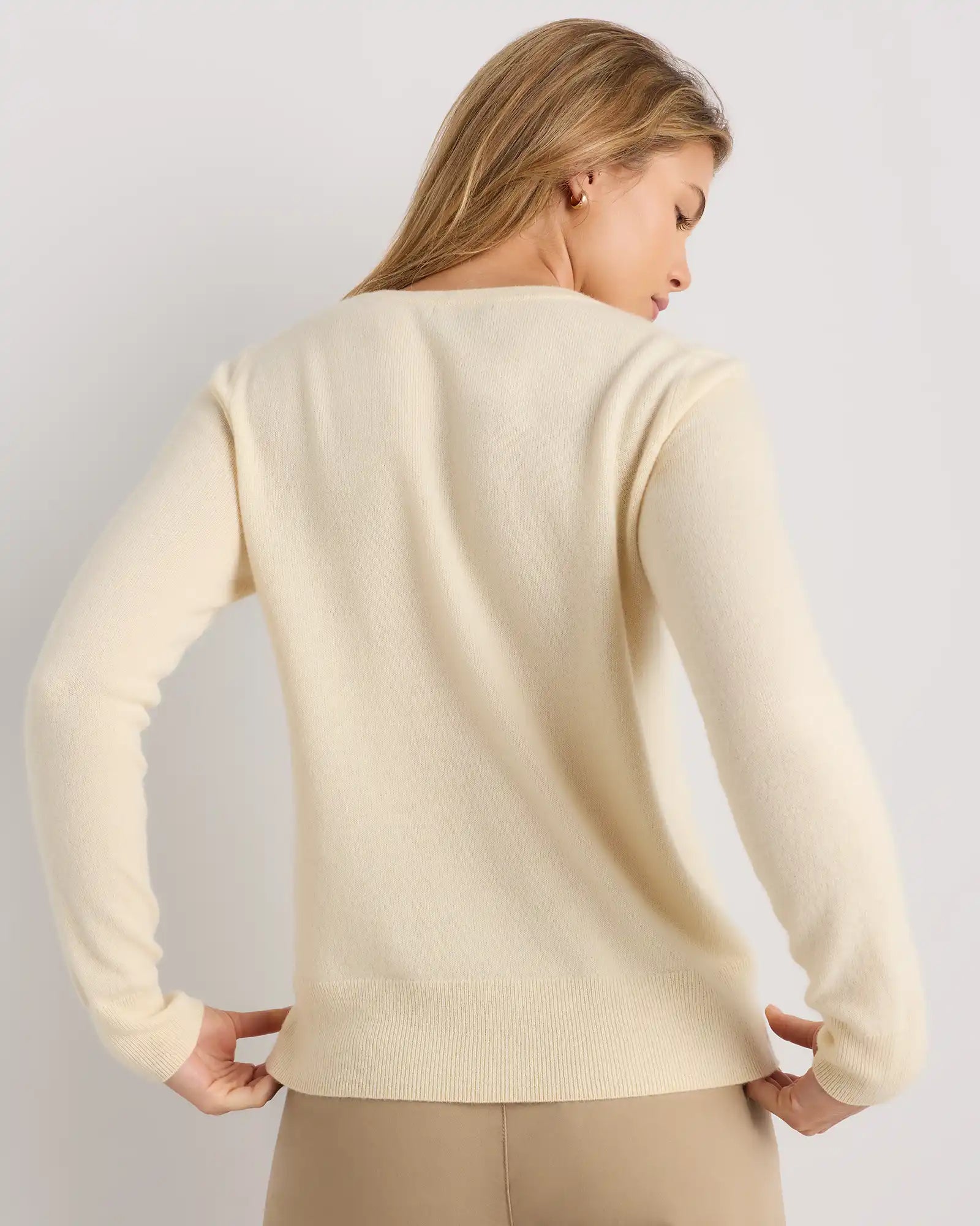 Mongolian Cashmere Cardigan Sweater