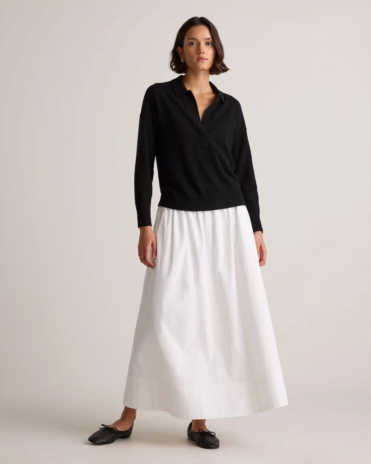 Mongolian Cashmere Polo Sweater