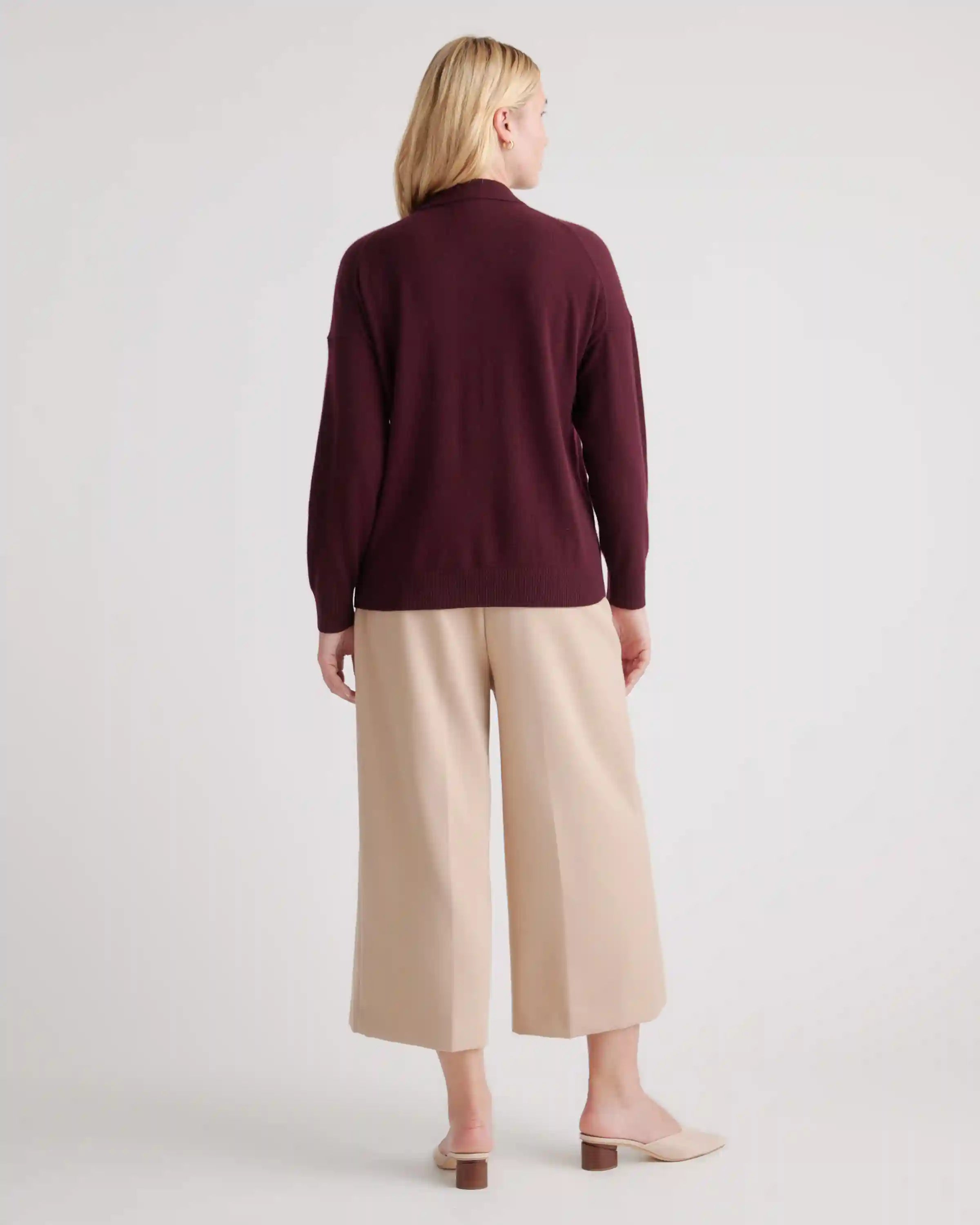 Mongolian Cashmere Polo Sweater