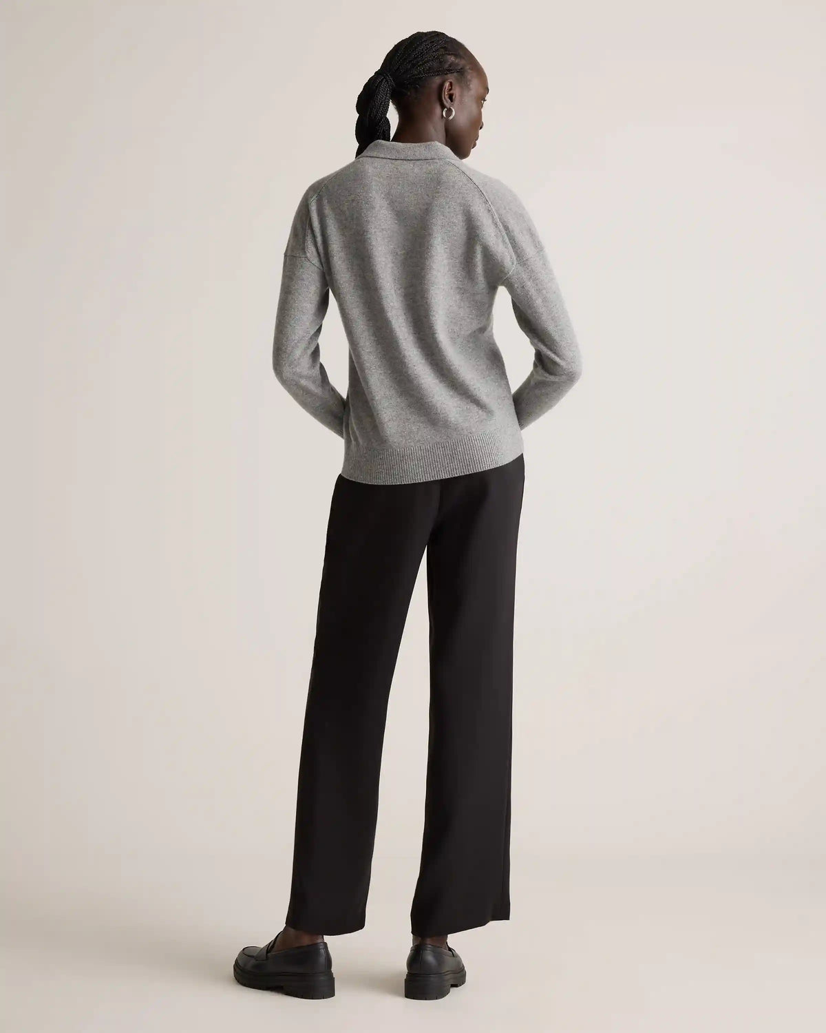 Mongolian Cashmere Polo Sweater