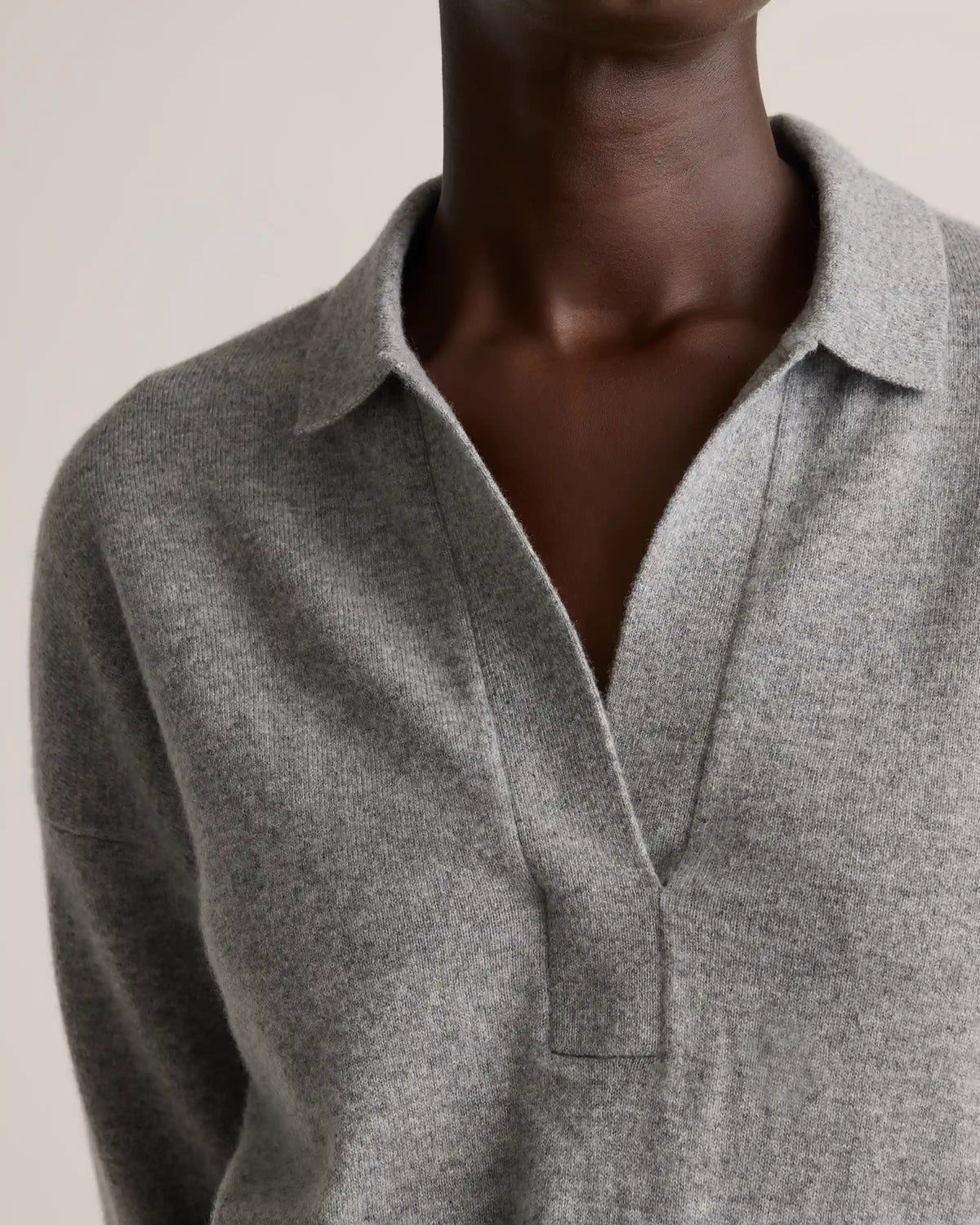 Mongolian Cashmere Polo Sweater