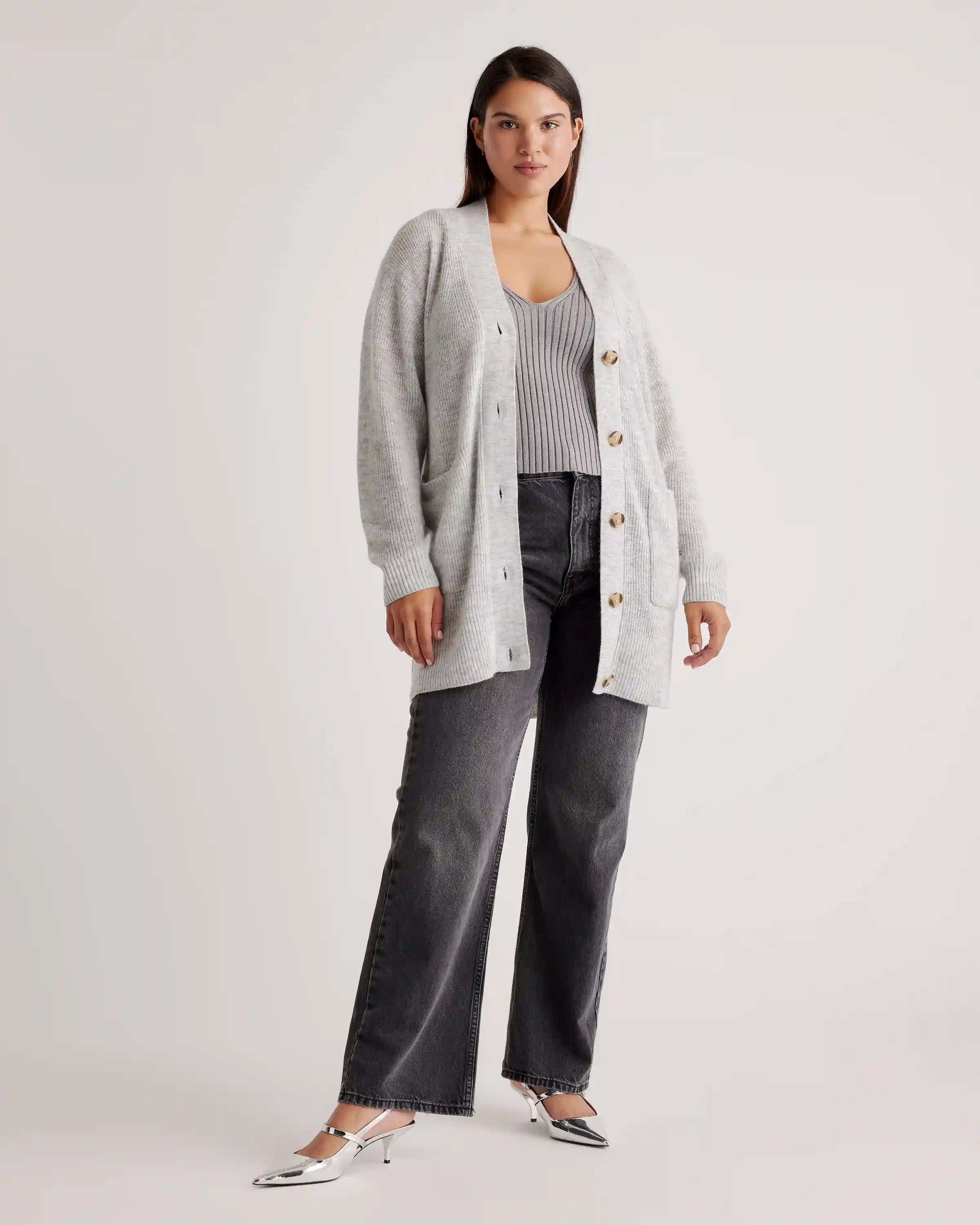 Baby Alpaca-Wool Oversized Cardigan