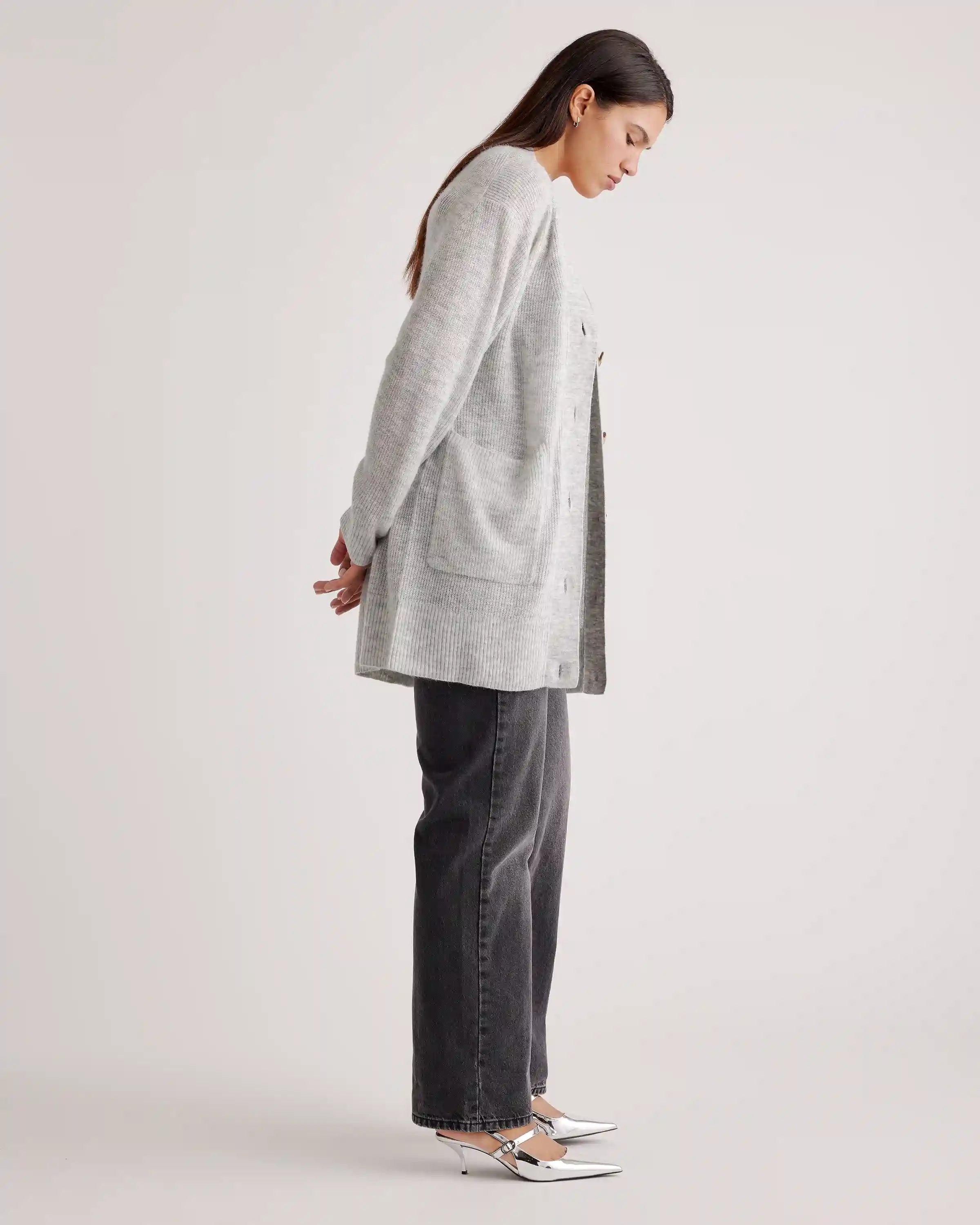 Baby Alpaca-Wool Oversized Cardigan
