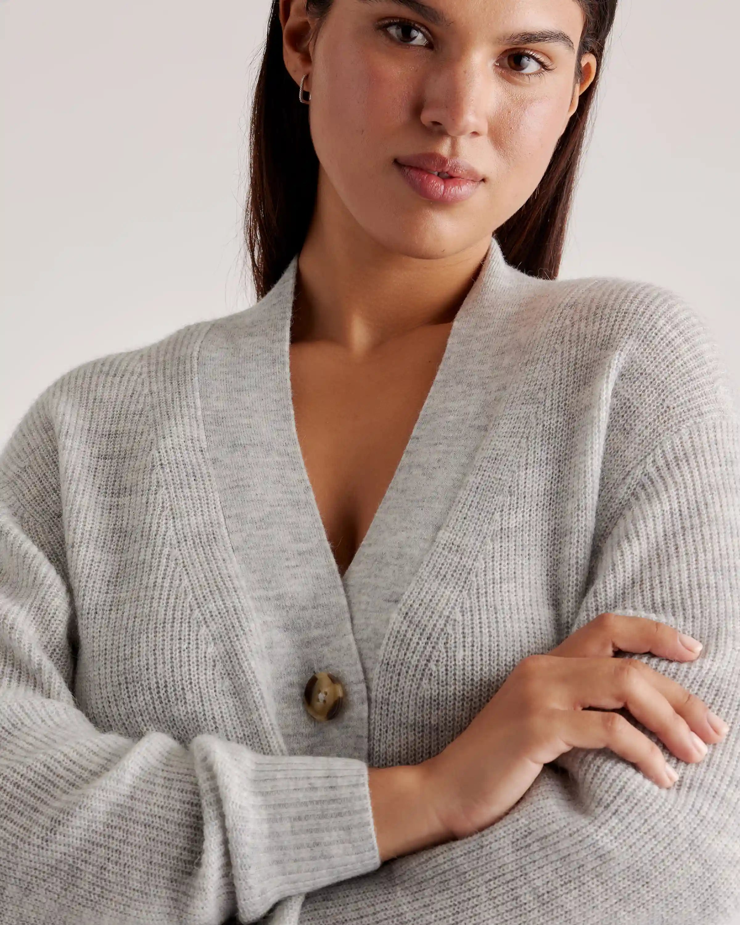 Baby Alpaca-Wool Oversized Cardigan