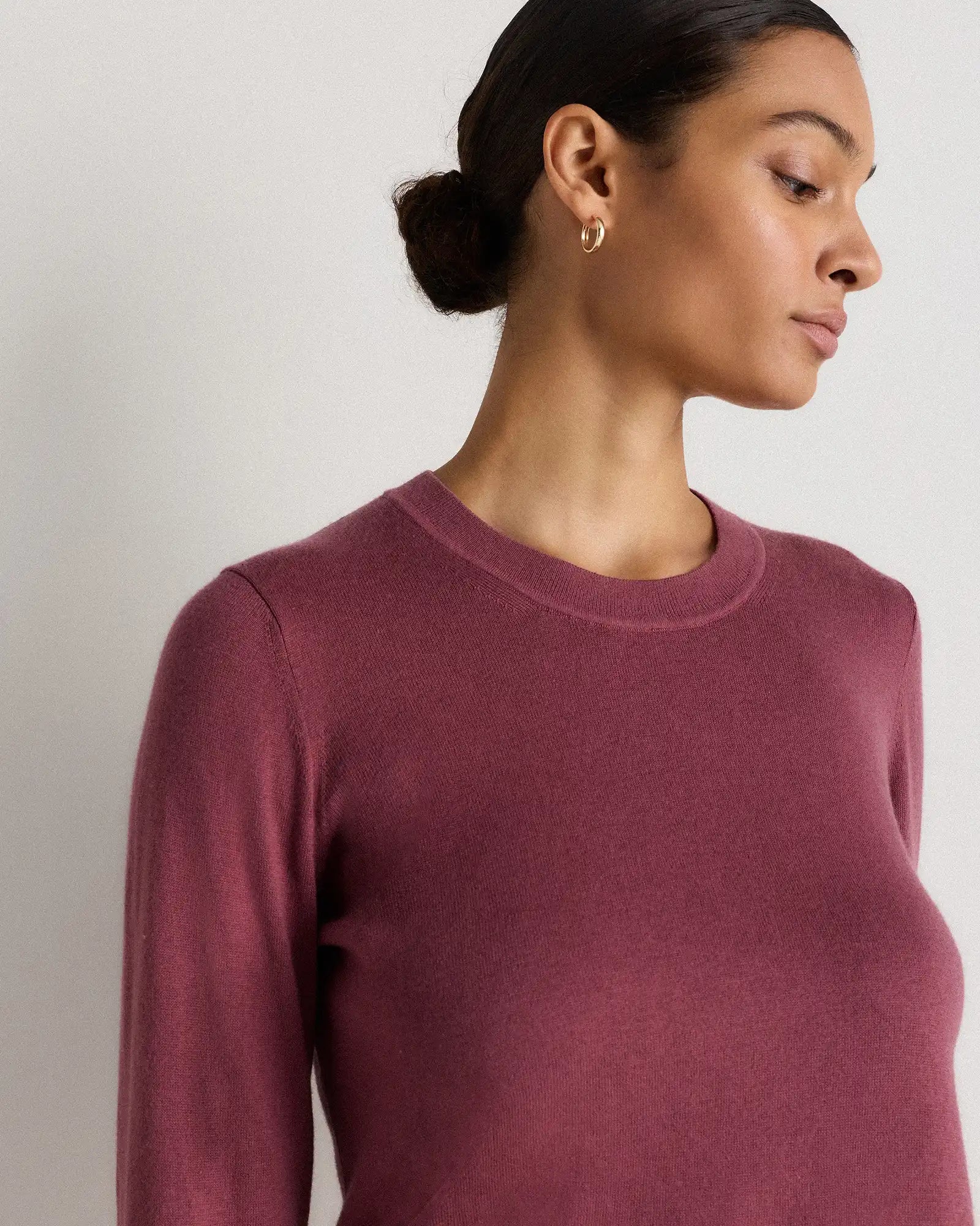 Lightweight Cotton Cashmere Crew Sweater