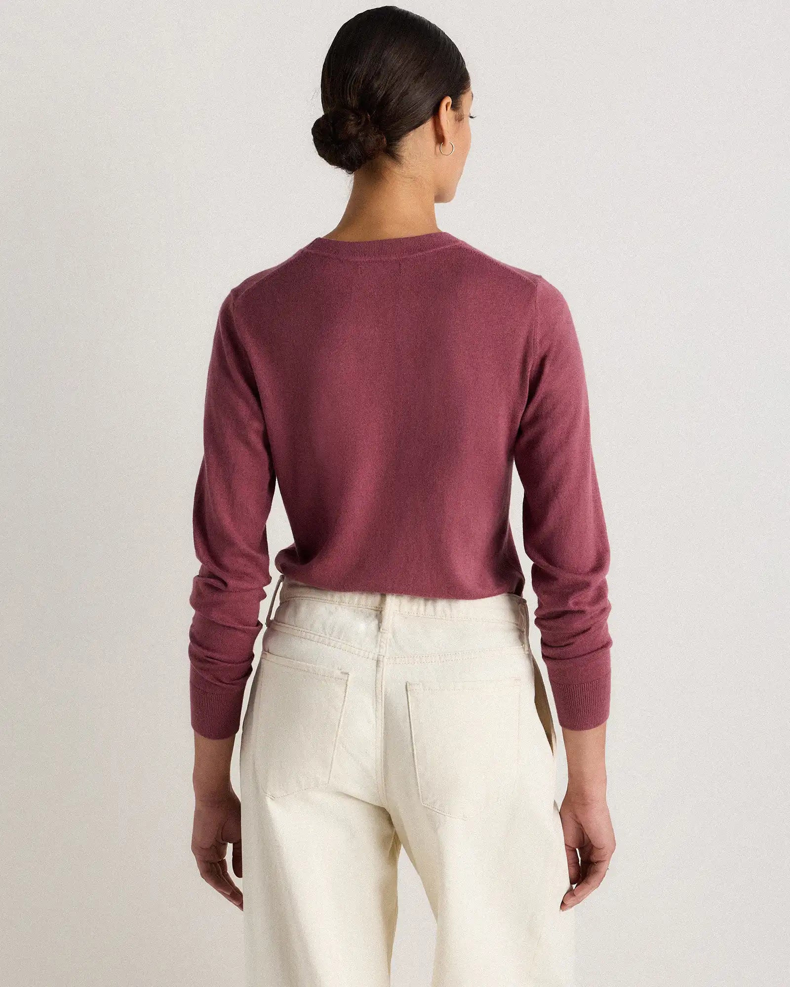 Lightweight Cotton Cashmere Crew Sweater