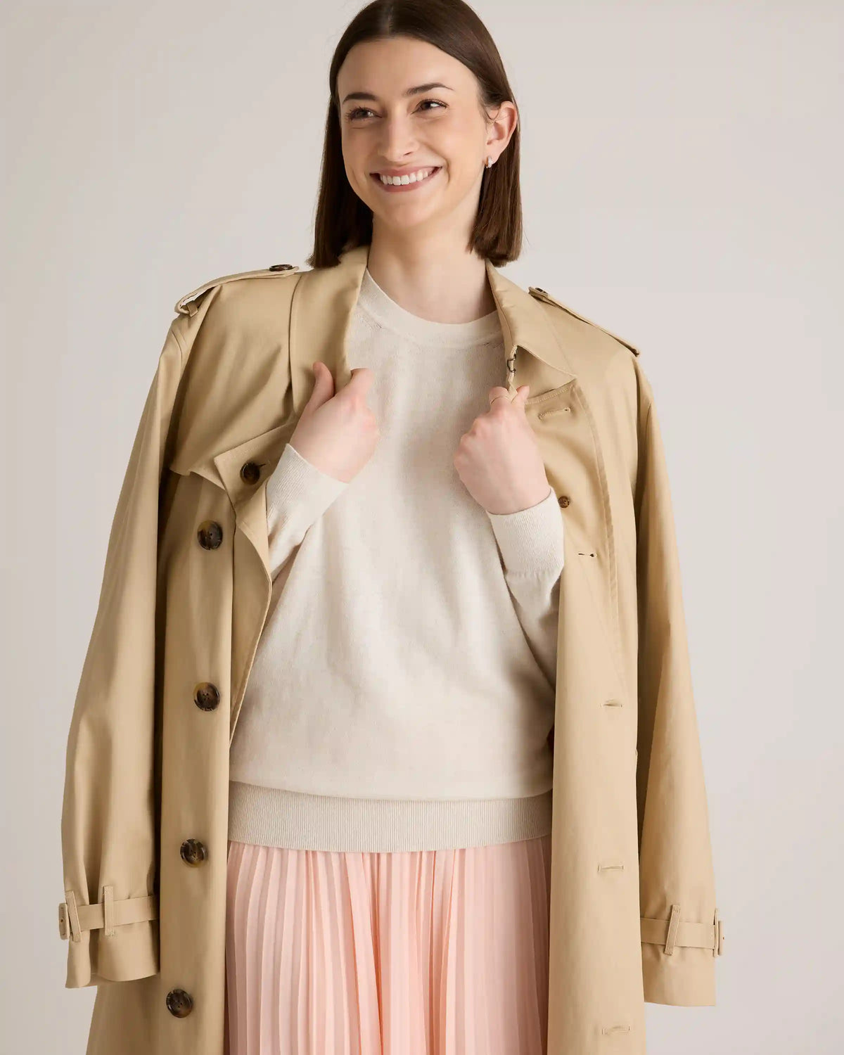 Lightweight Cotton Cashmere Crew Sweater