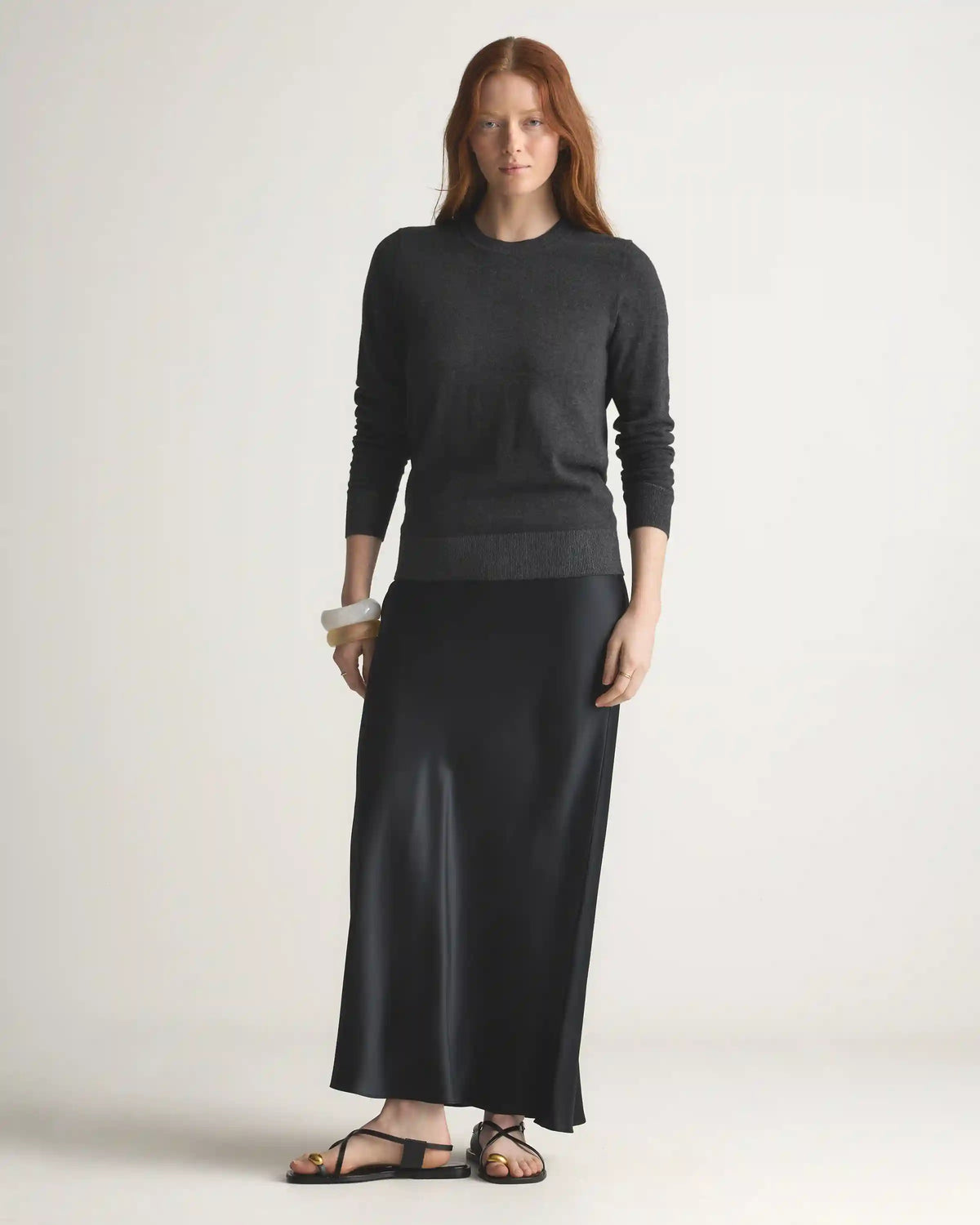 Lightweight Cotton Cashmere Crew Sweater