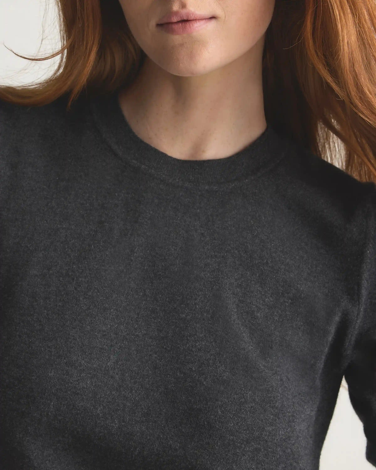 Lightweight Cotton Cashmere Crew Sweater
