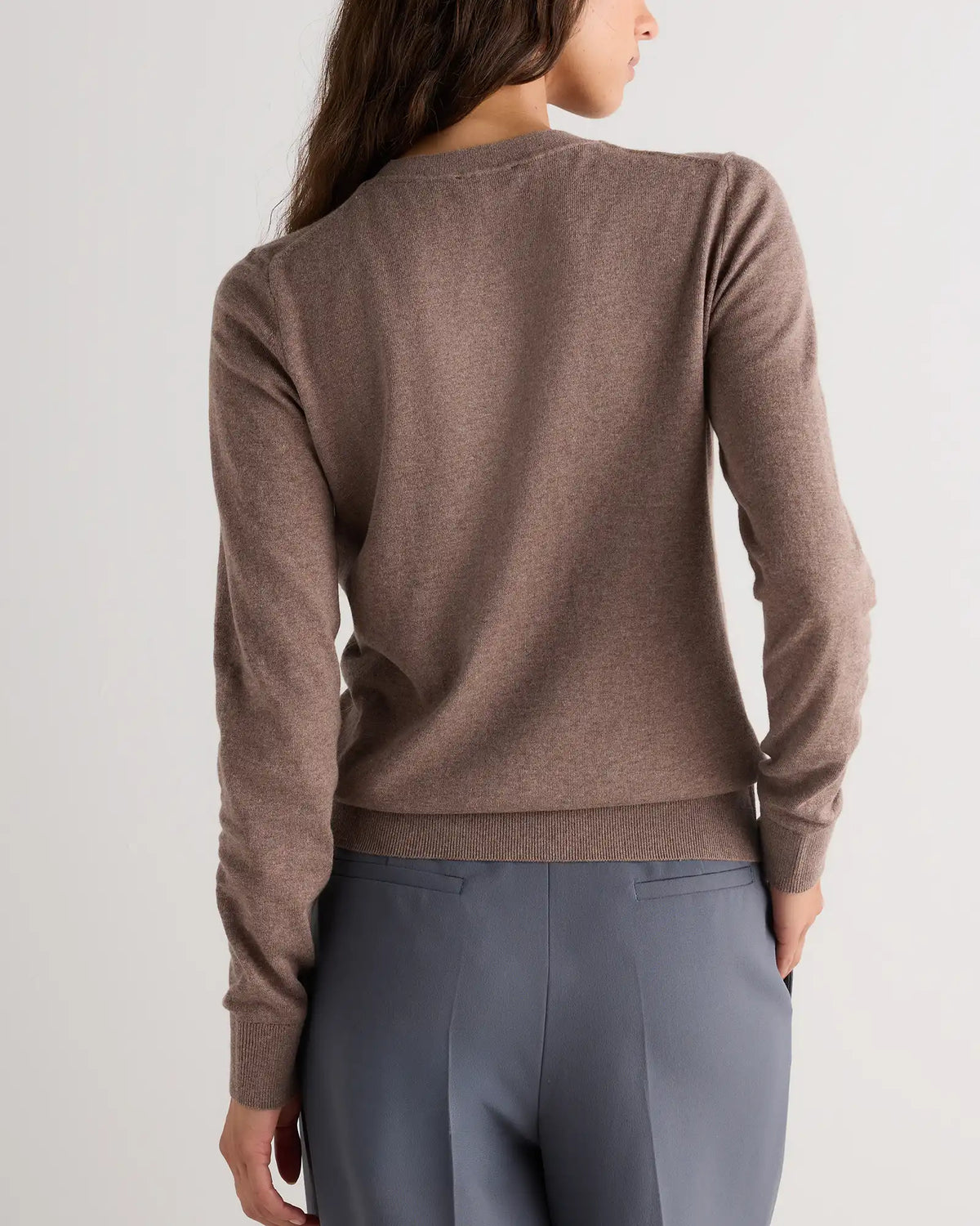 Lightweight Cotton Cashmere Crew Sweater