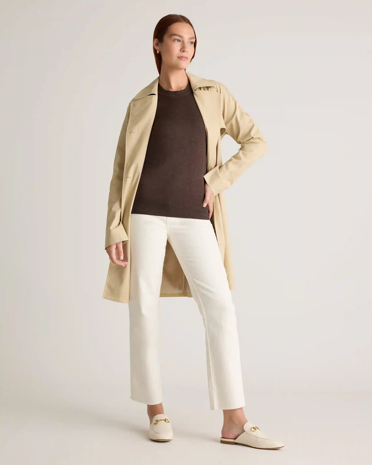 Lightweight Cotton Cashmere Crew Sweater