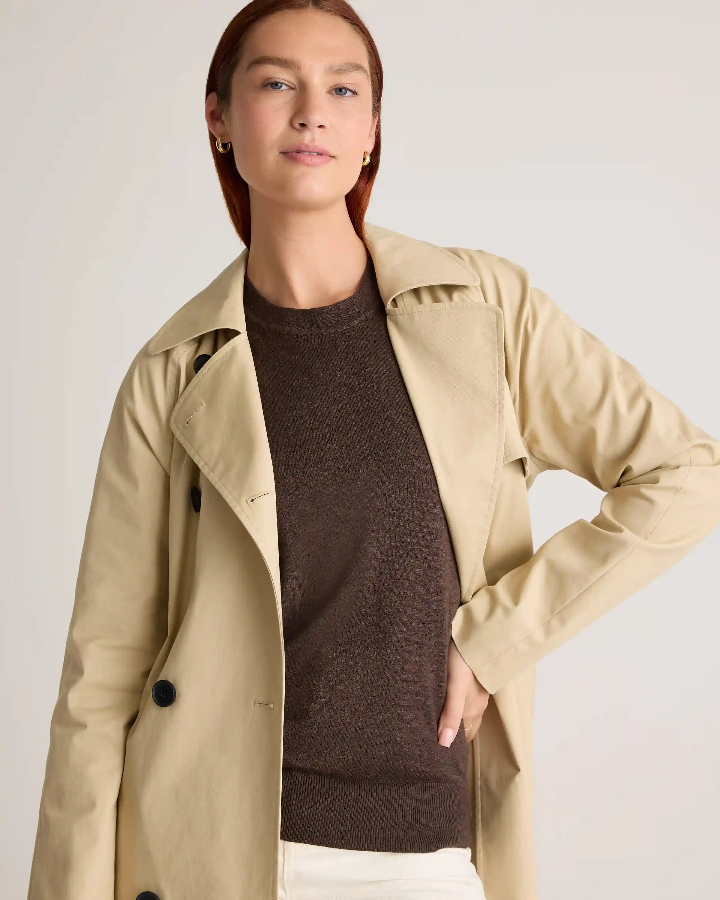 Lightweight Cotton Cashmere Crew Sweater