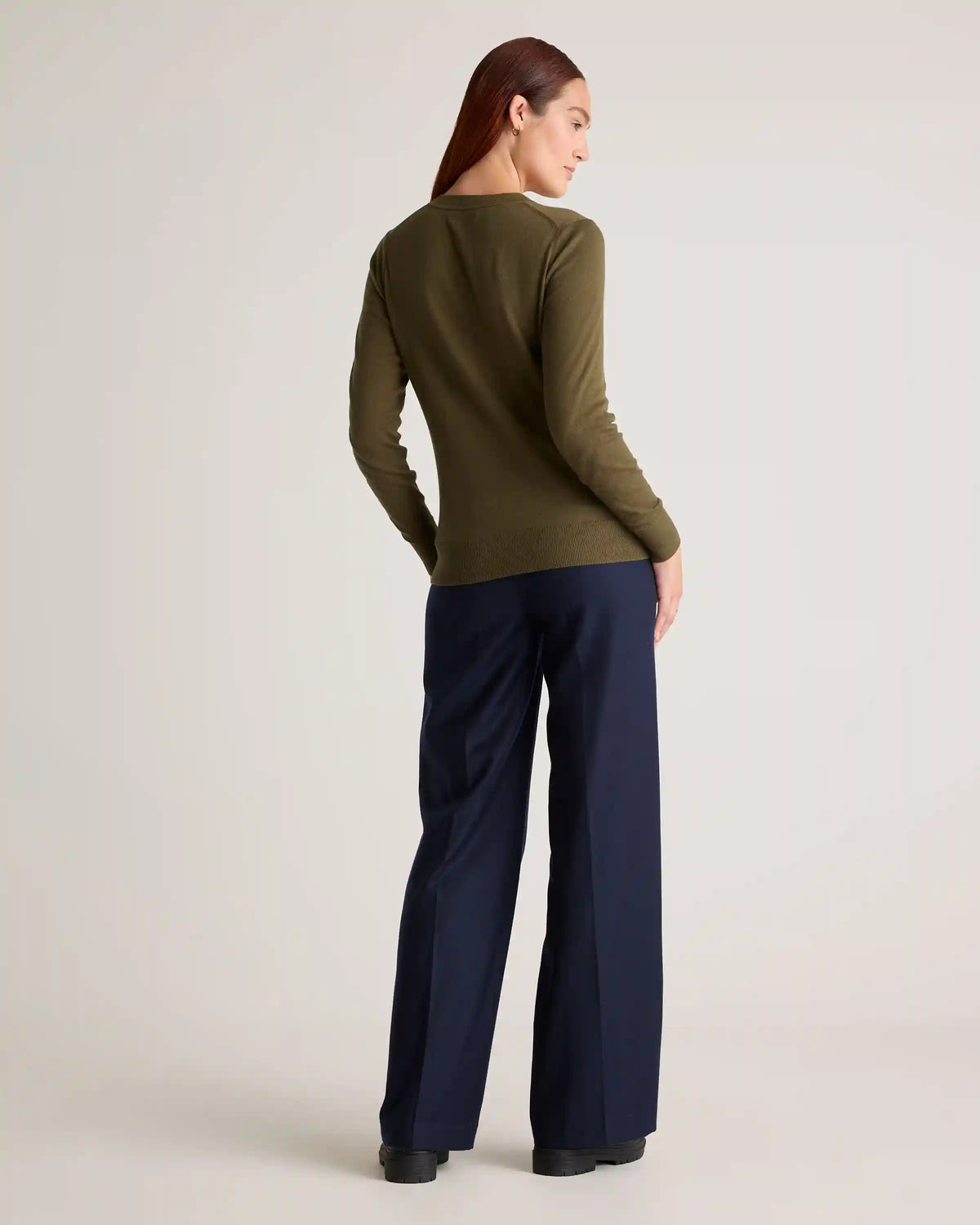 Lightweight Cotton Cashmere Crew Sweater