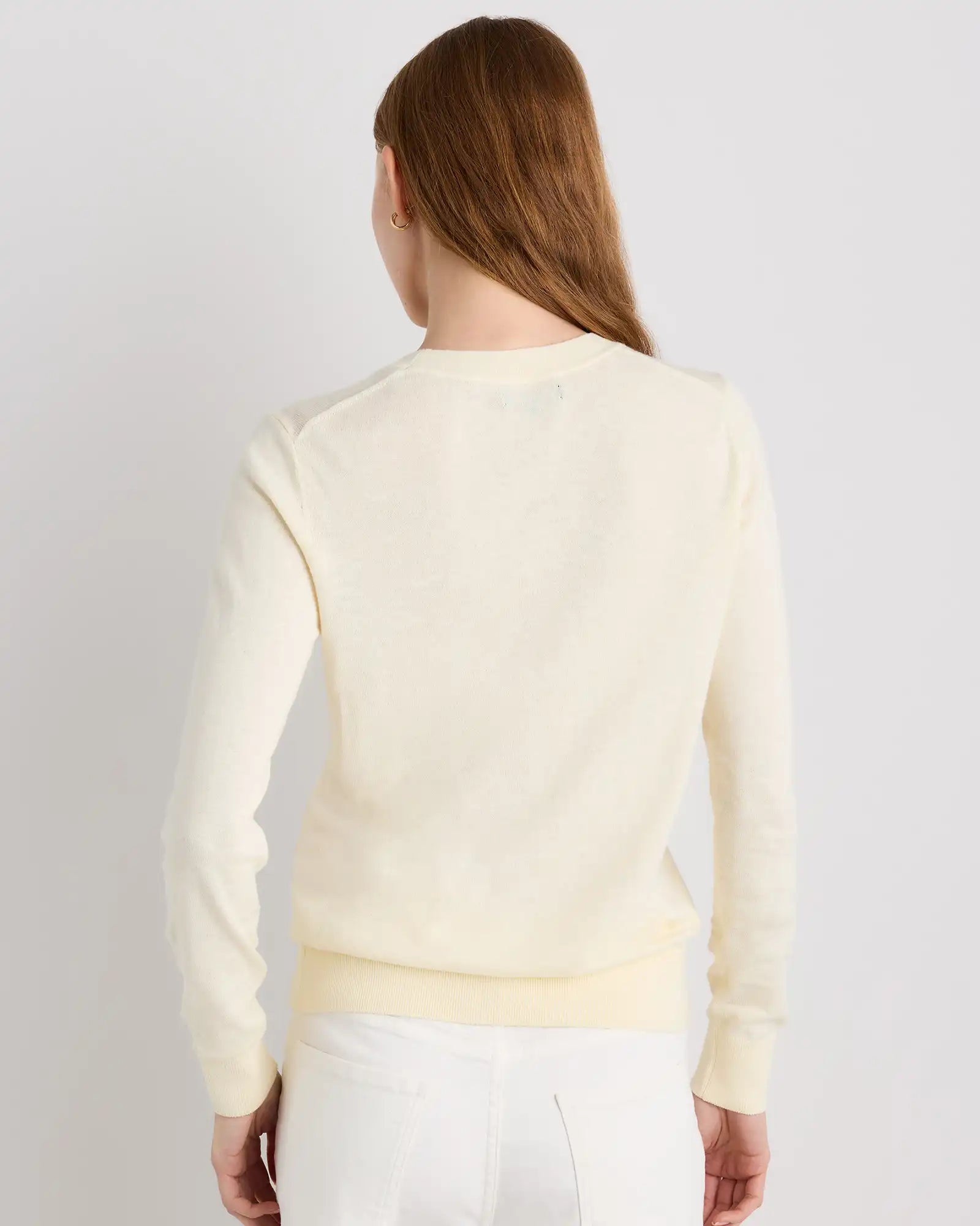 Lightweight Cotton Cashmere Crew Sweater
