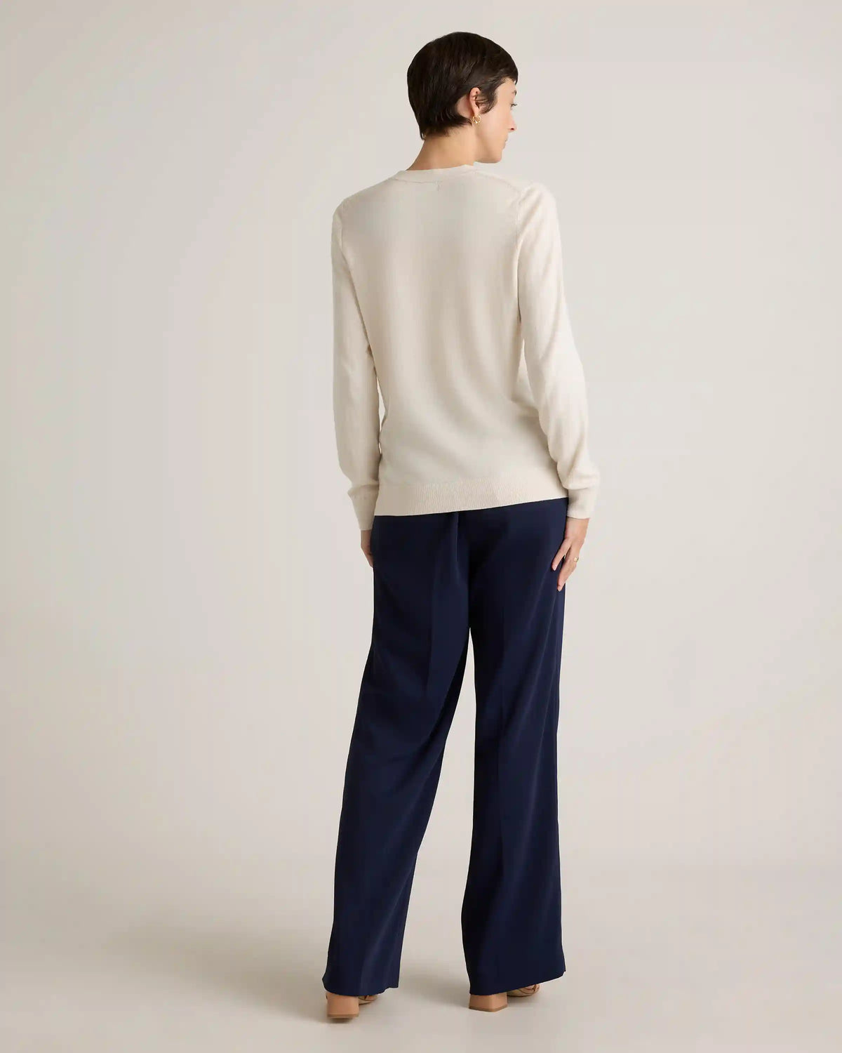 Lightweight Cotton Cashmere V-Neck Sweater