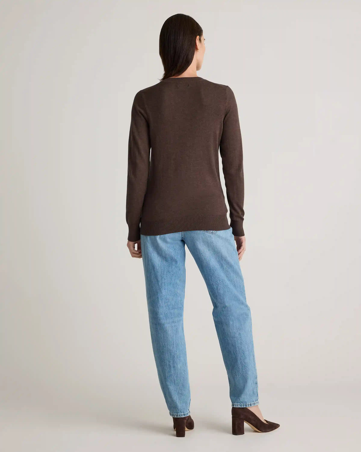 Lightweight Cotton Cashmere V-Neck Sweater