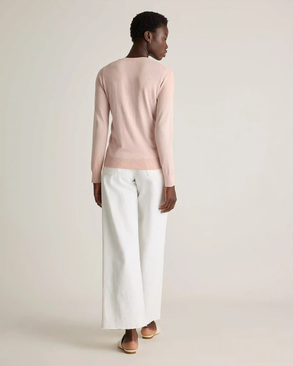 Lightweight Cotton Cashmere V-Neck Sweater