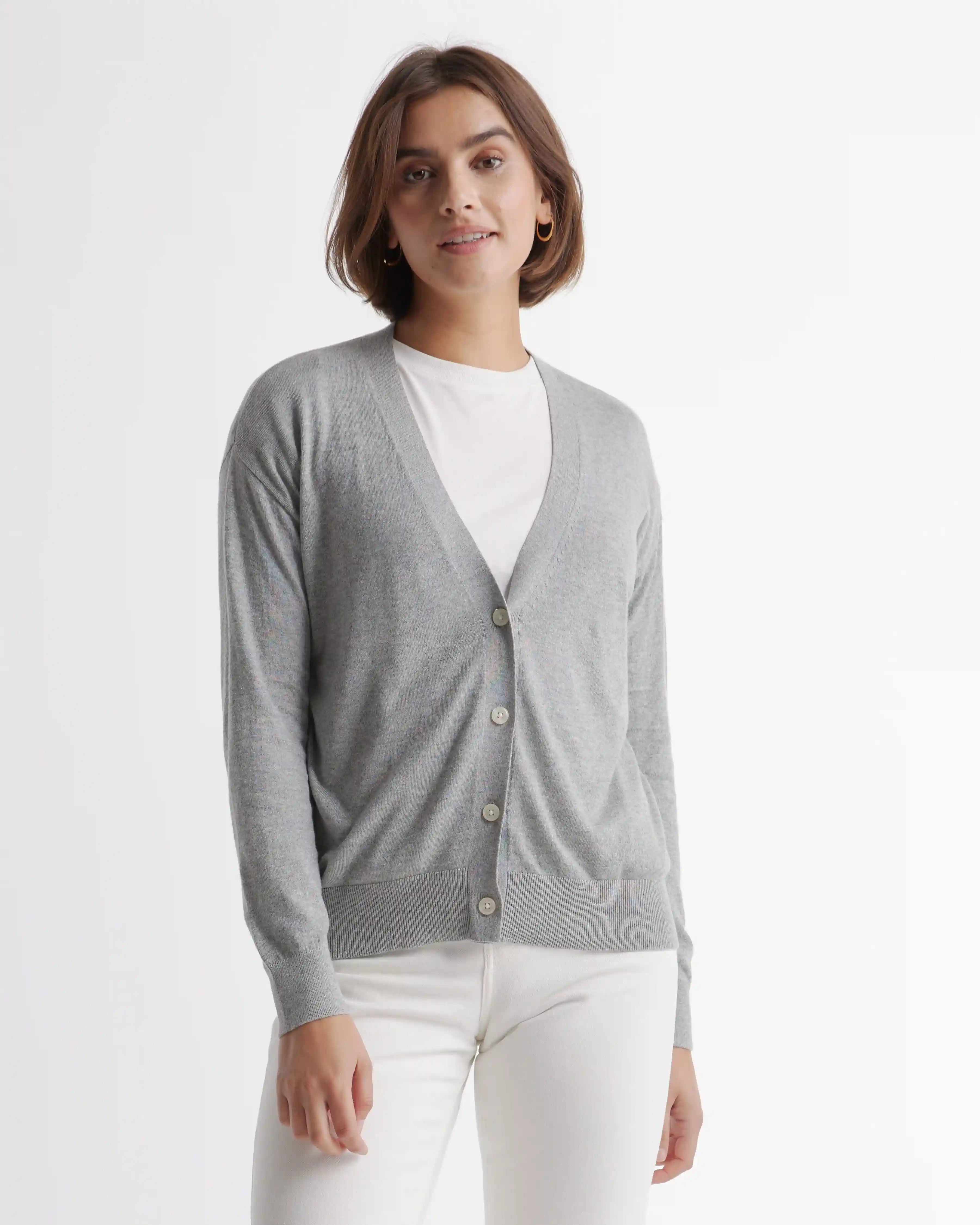 Lightweight Cotton Cashmere Cardigan