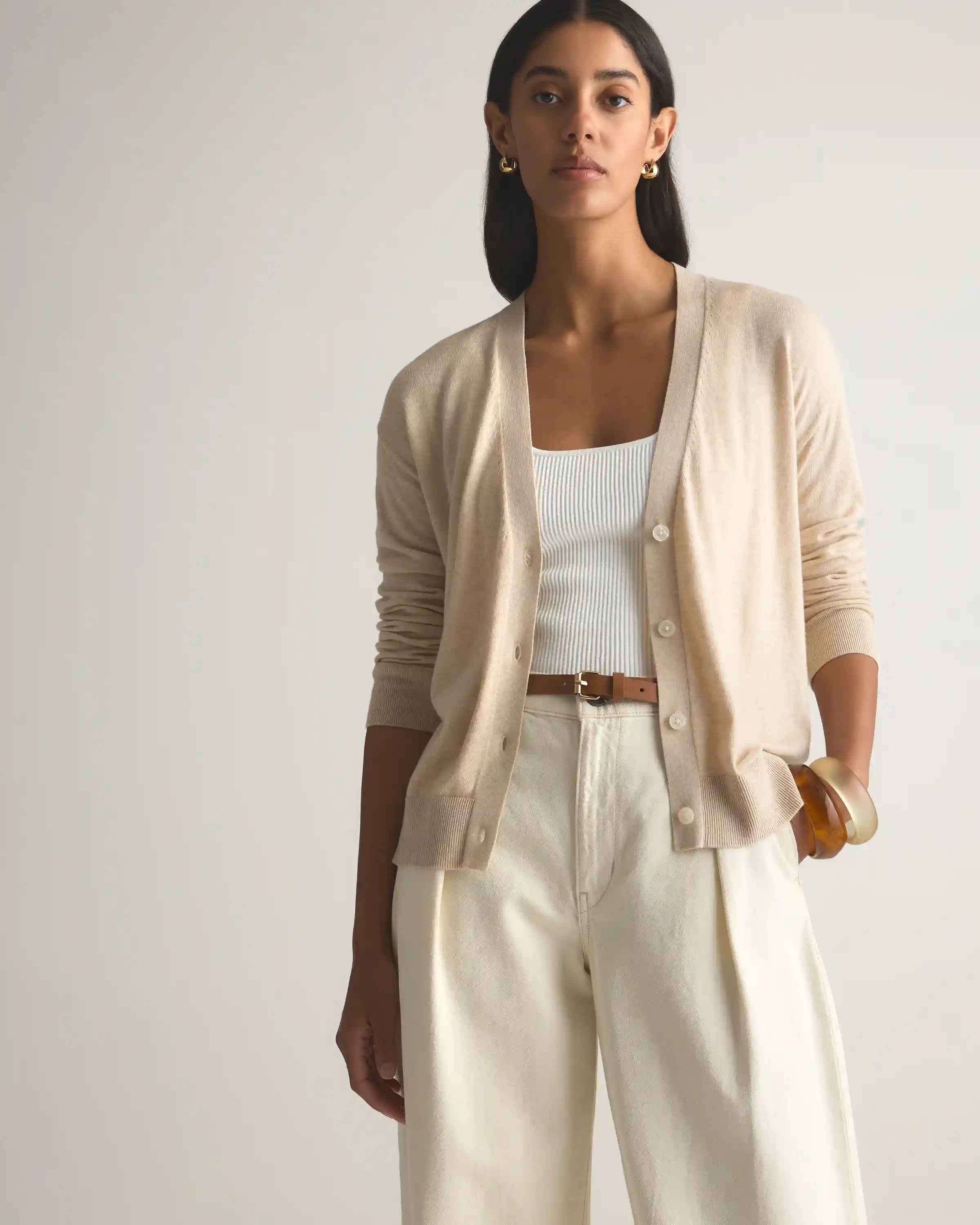 Lightweight Cotton Cashmere Cardigan