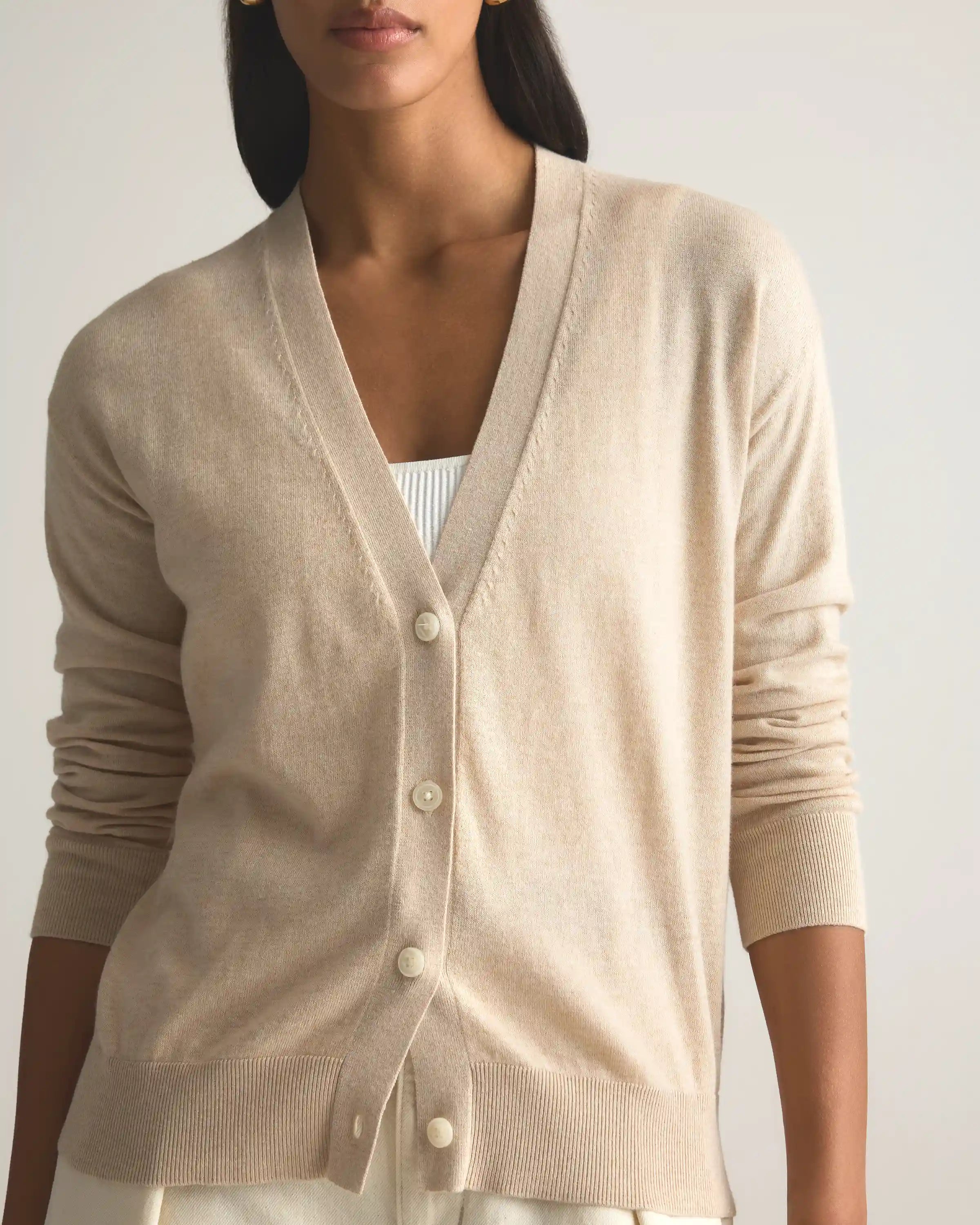 Lightweight Cotton Cashmere Cardigan