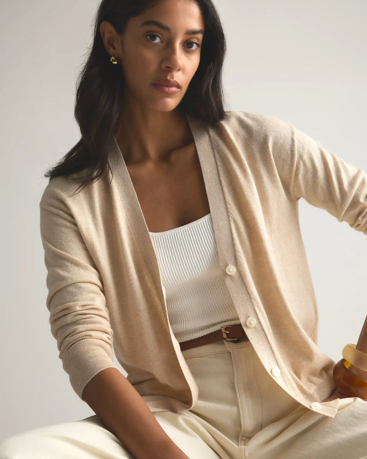 Lightweight Cotton Cashmere Cardigan