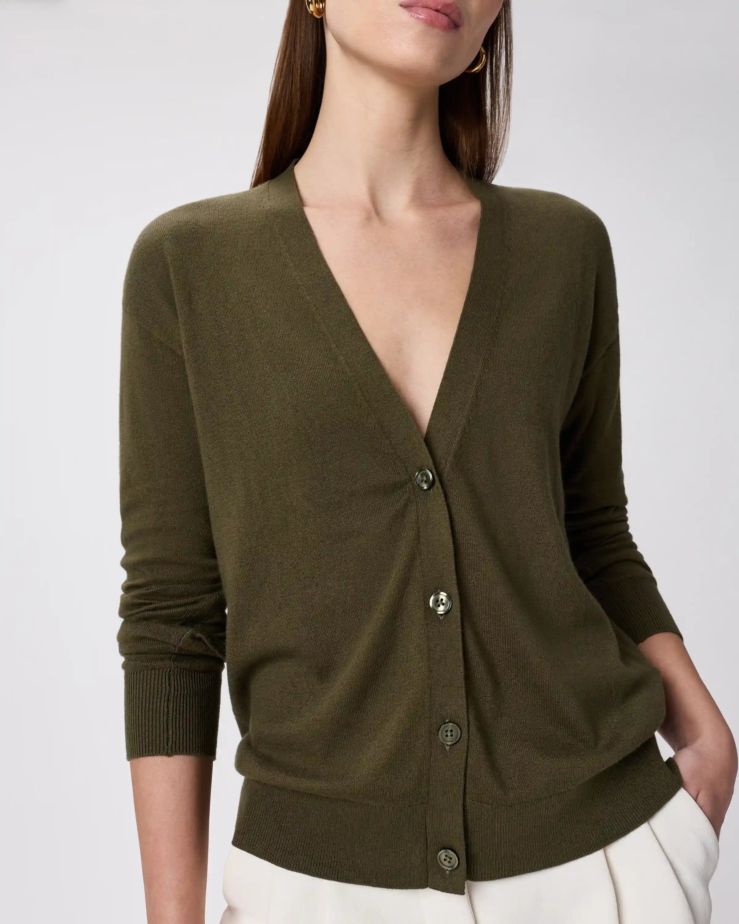Lightweight Cotton Cashmere Cardigan